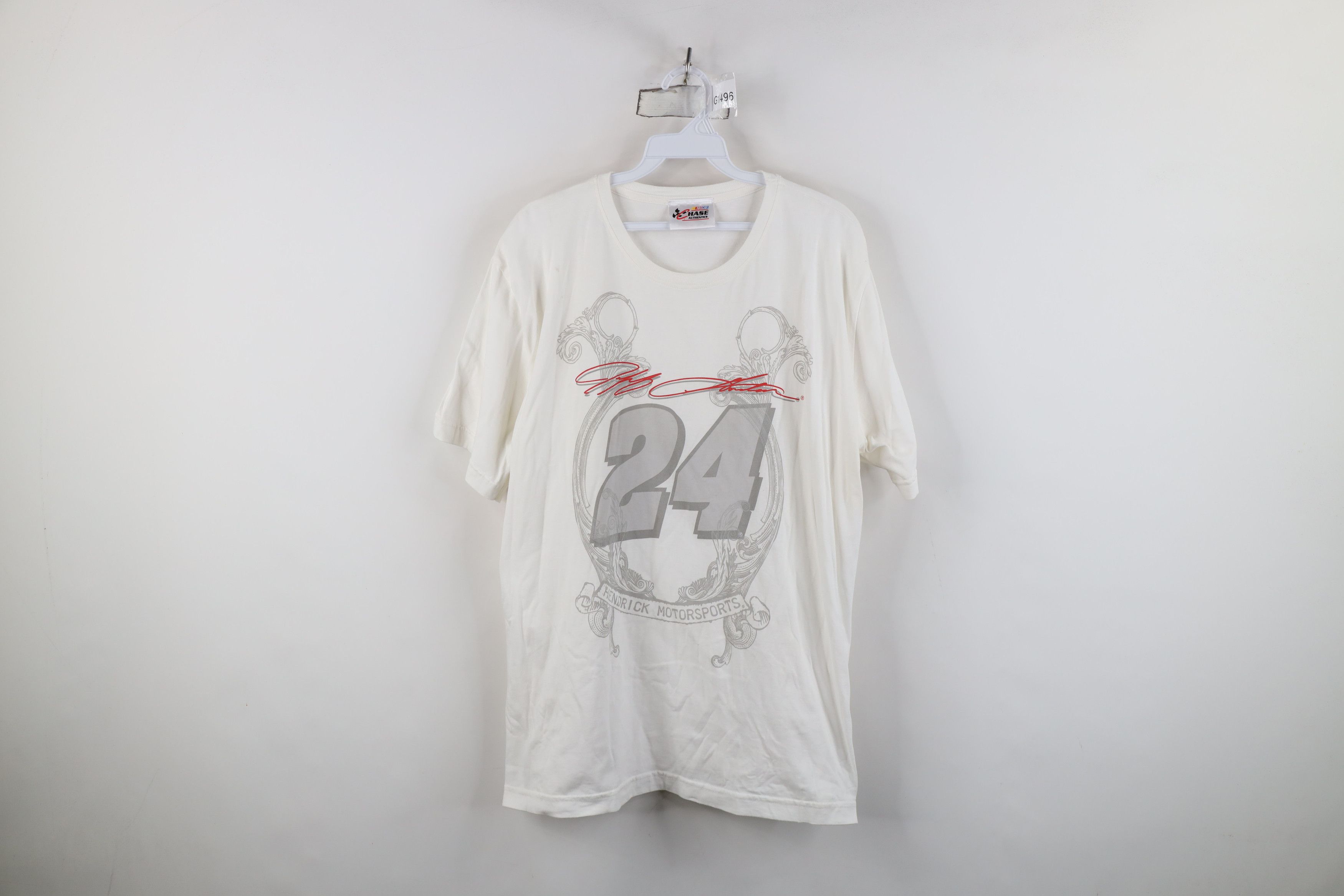 Vintage Vintage Y2K NASCAR Jeff Gordon Racing T-Shirt White Cotton Size XXL / US 16-18 / IT 52-54 - 1 Thumbnail