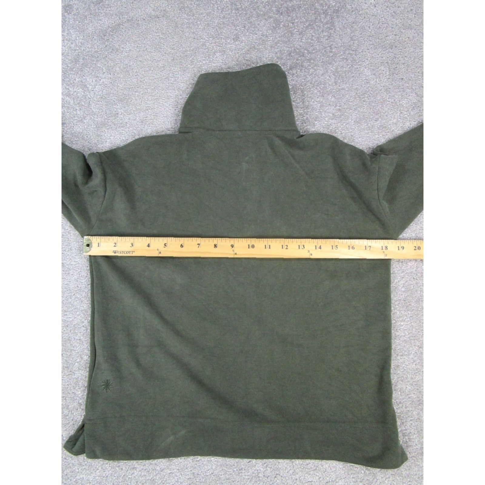Athleta Athleta Sweater Womens XS Green Mock Neck Long Sleeve Pullover Regular Fleece Polyester Size XS / US 0-2 / IT 36-38 - 7 Thumbnail