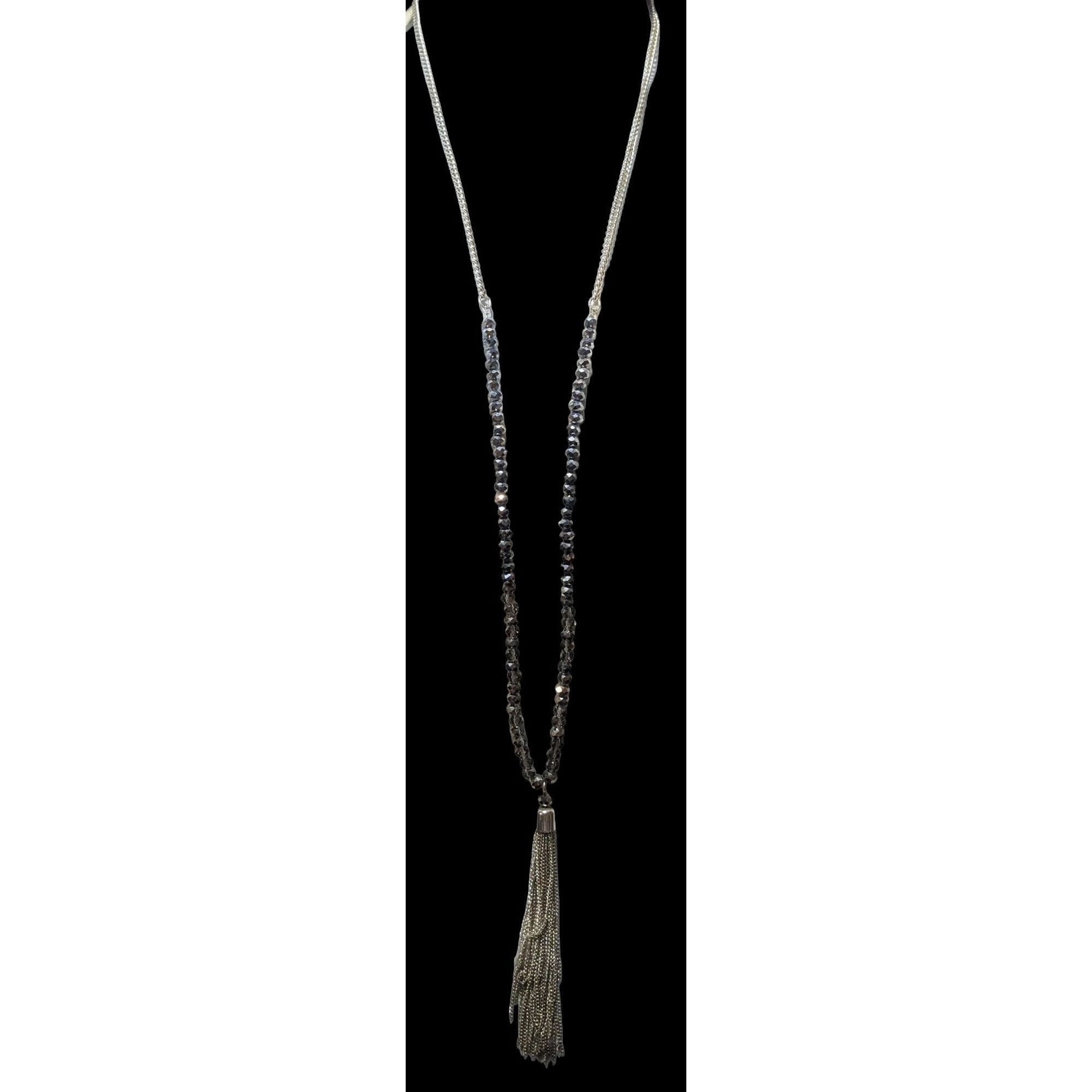 Other Glam Glass Beaded Chain Tassel Necklace Size ONE SIZE - 4 Thumbnail