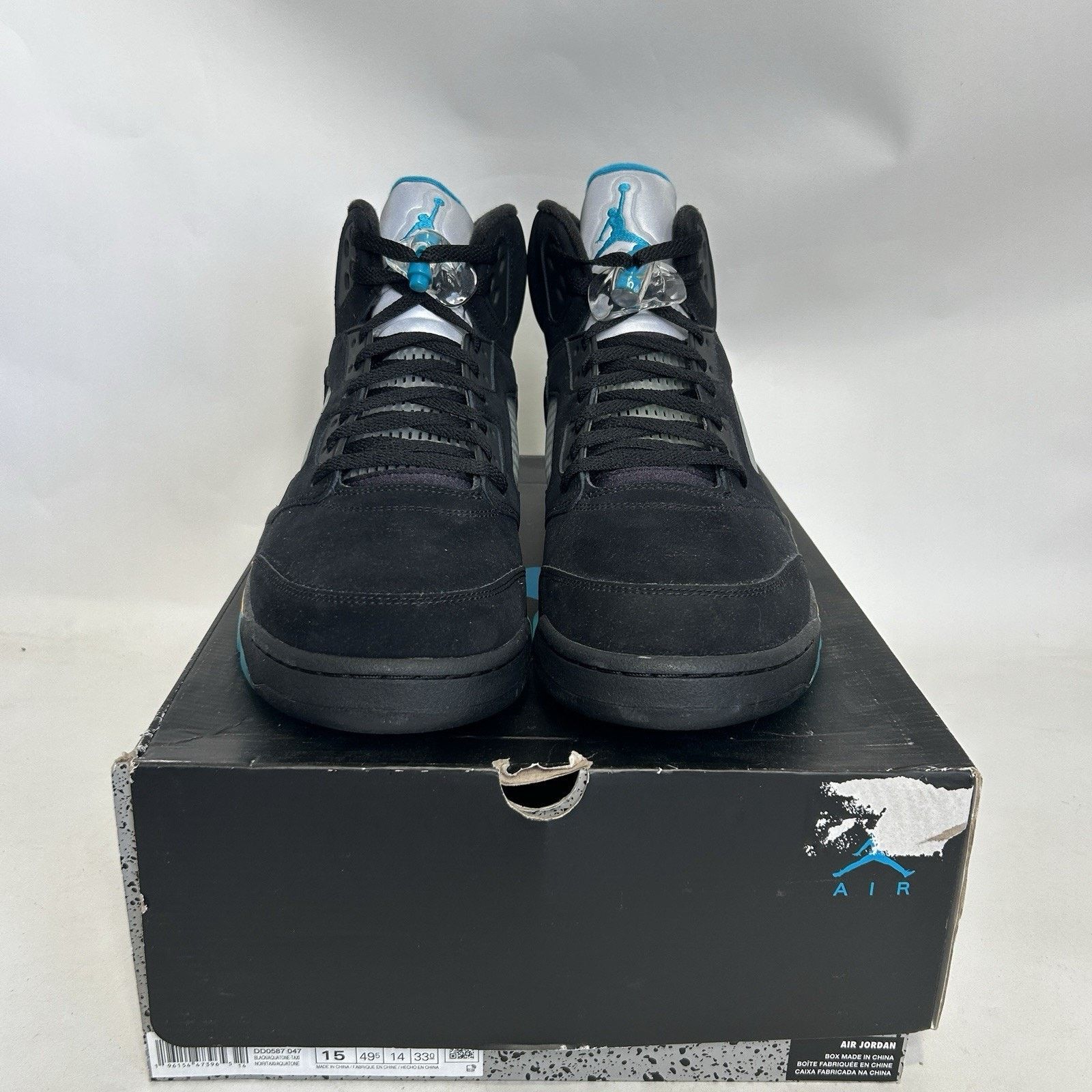 Jordan Brand Nike Air Jordan 5 Retro OG “Aqua/Black Yellow Blue” Size US 15 / EU 48 - 2 Thumbnail