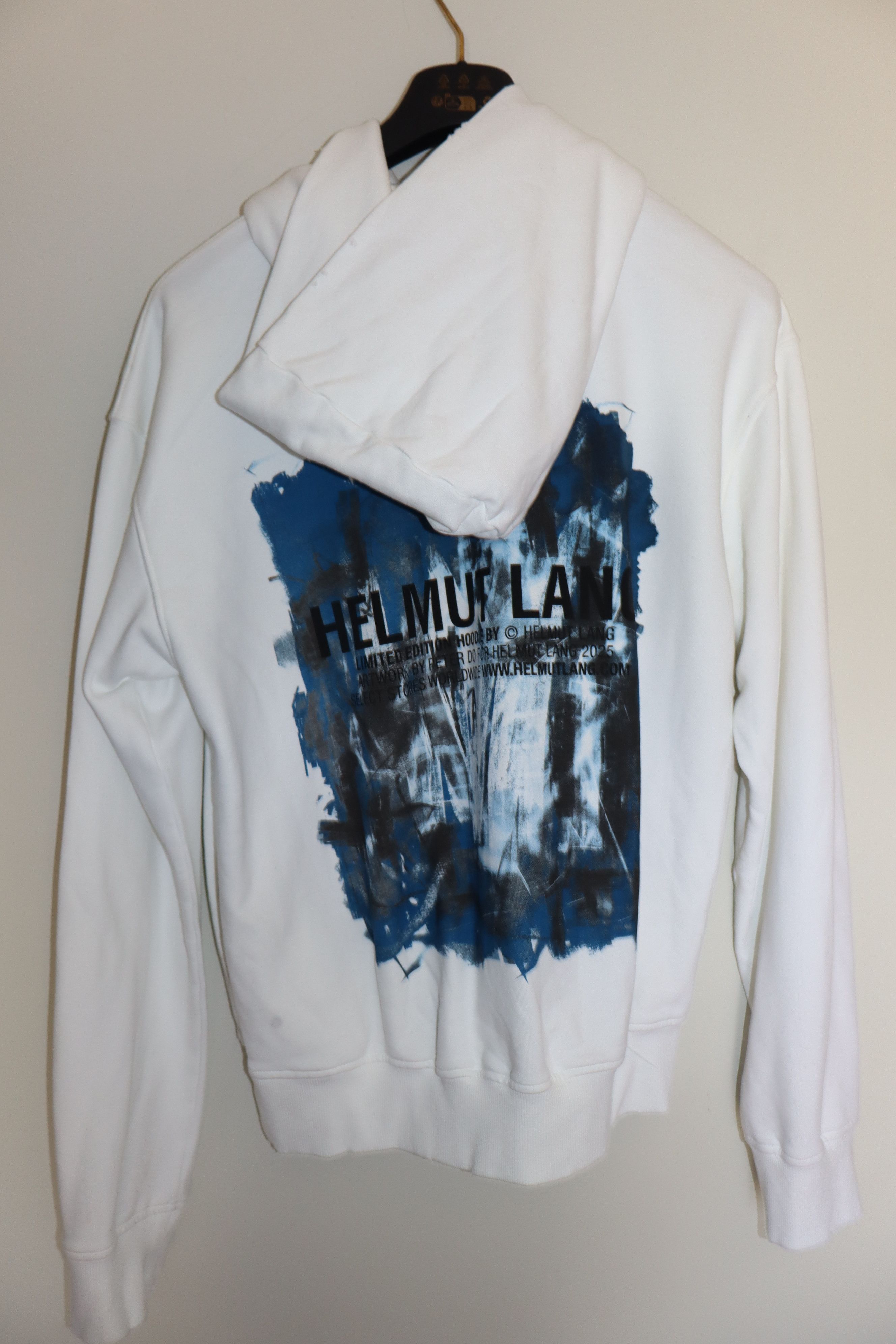 Helmut Lang White Scribble Hoodie Size US M / EU 48-50 / 2 - 9 Thumbnail