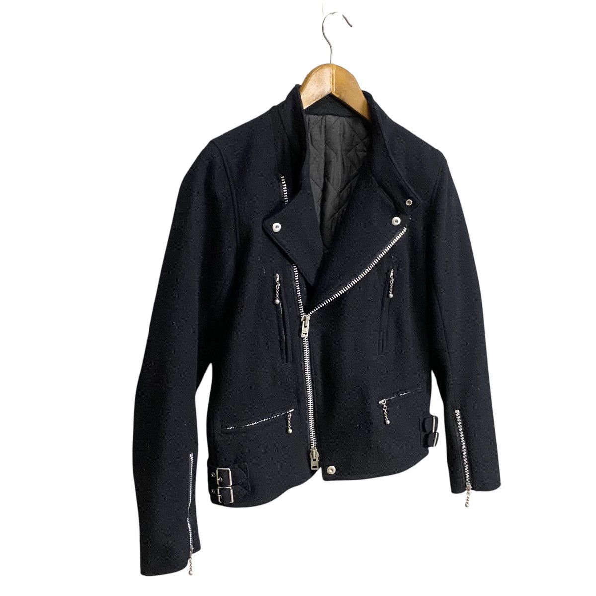Designer × Japanese Brand Rope J consection motocyle wool jacket Size US M / EU 48-50 / 2 - 2 Thumbnail