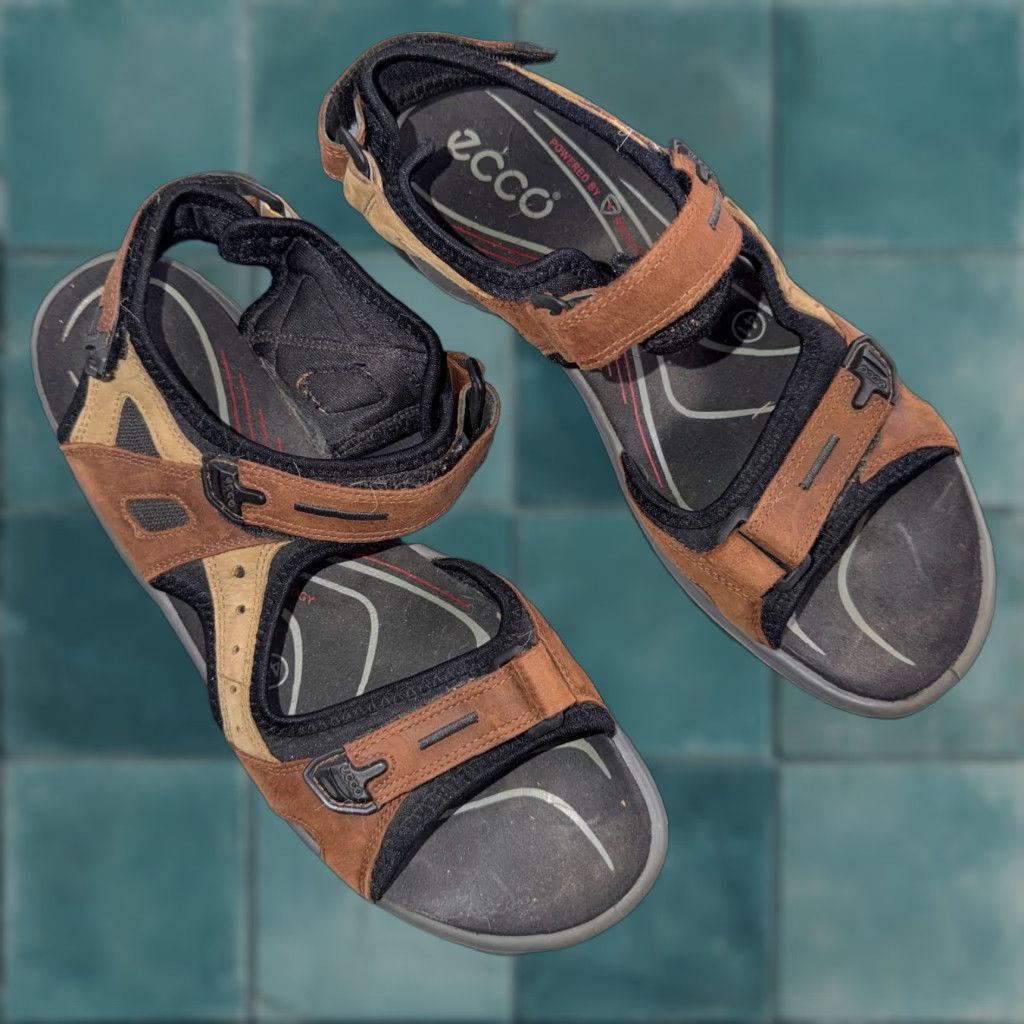 Ecco ECCO Off Road Receptor 2 Strap Sandal Men 41 Black Tan Size ONE SIZE - 1 Thumbnail