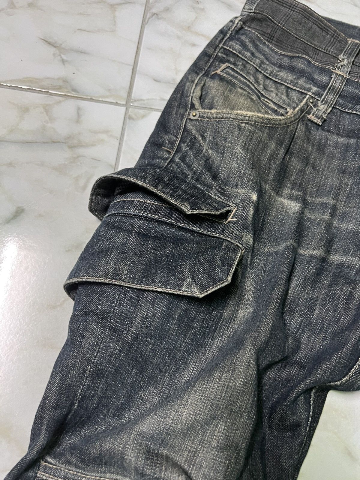 Japanese Brand × PPFM 💥DOUBLE WAIST💥PPFM MULTIPOCKET DISTRESS PUNK JEAN Size US 31 - 8 Thumbnail