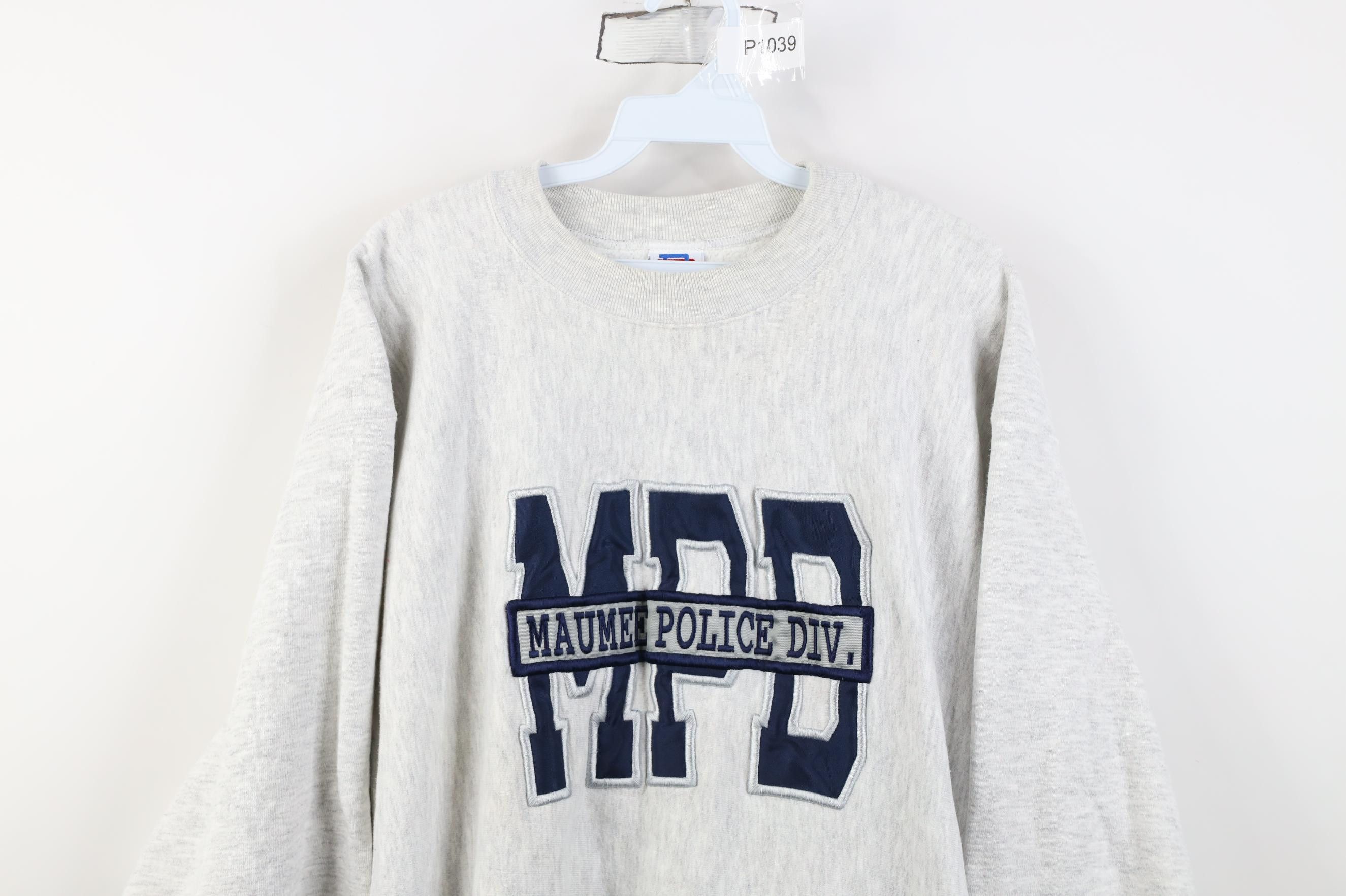 Vintage Vintage 90s Reverse Weave Maumee Police Crewneck Sweatshirt Size US XXL / EU 58 / 5 - 2 Thumbnail
