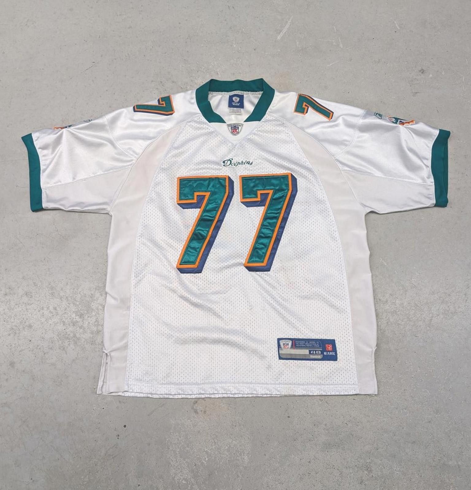Reebok Miami Dolphins Jake Long 77 NFL Reebok On Field Jersey Size US XL / EU 56 / 4 - 2 Thumbnail