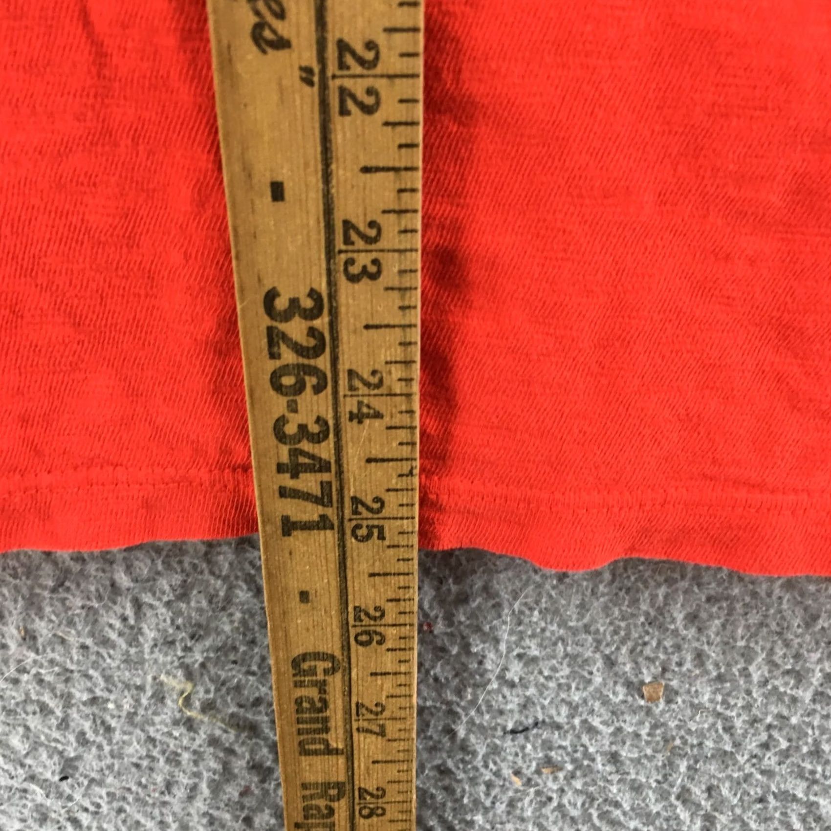 Talbots Talbots Tops Womens L Orange 100% Cotton V-Neck Cap Sleeve Blouse Pop Over Shirt Size L / US 10 / IT 46 - 6 Thumbnail