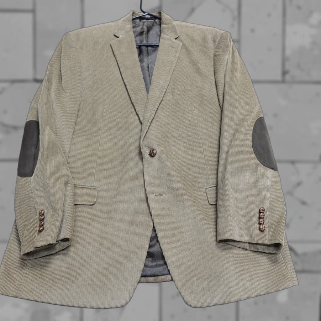 Ralph Lauren Lauren Ralph Lauren Sport Coat Men 46R Beige Corduroy Two-Button Notch Lapel Cotton Elbow Patches Vintage? No (adjusted) Size US S / EU 44-46 / 1 - 1 Thumbnail