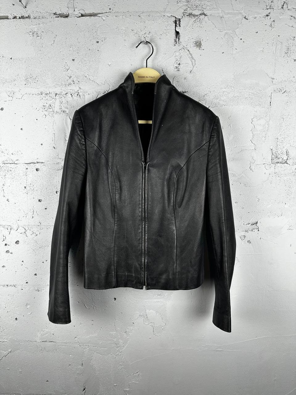 Leather Vintage Avantgarde Biker Cropped Leather Jacket Size US S / EU 44-46 / 1 - 2 Thumbnail