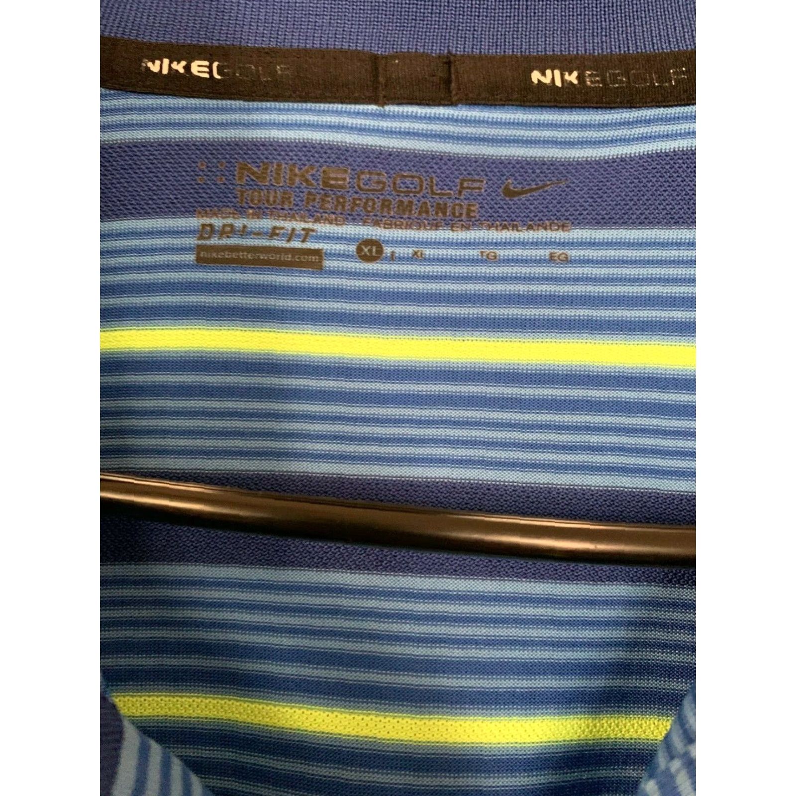 Nike Nike Golf Tour Performance Dri-Fit Polo Shirt XL Blue Short Sleeve Mens Polo Sports Golf Shirt Size US XL / EU 56 / 4 - 2 Thumbnail