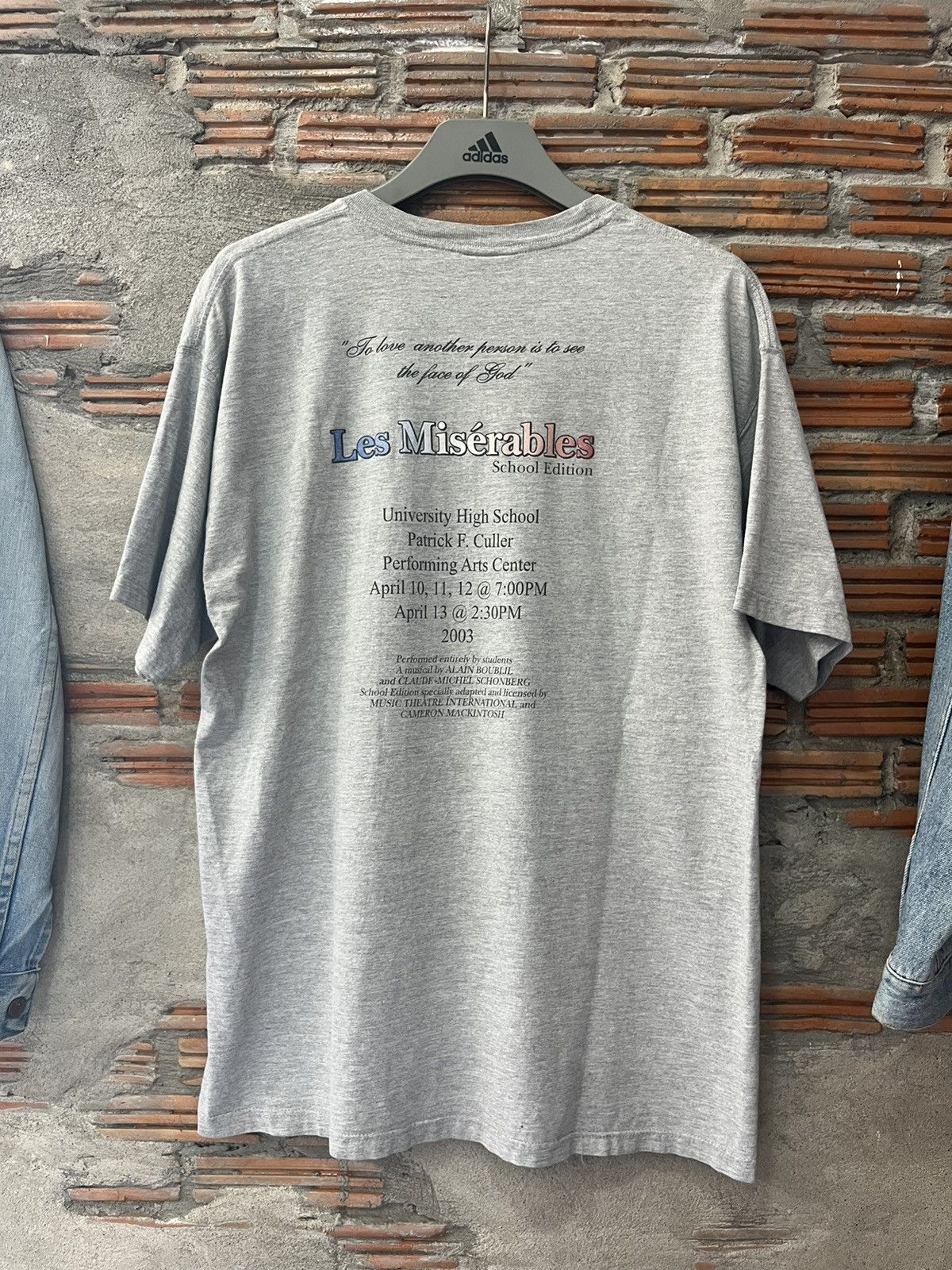 Arts & Science Vintage MTI Les Miserables School Edition 2003’s Tshirt Size US L / EU 52-54 / 3 - 3 Thumbnail