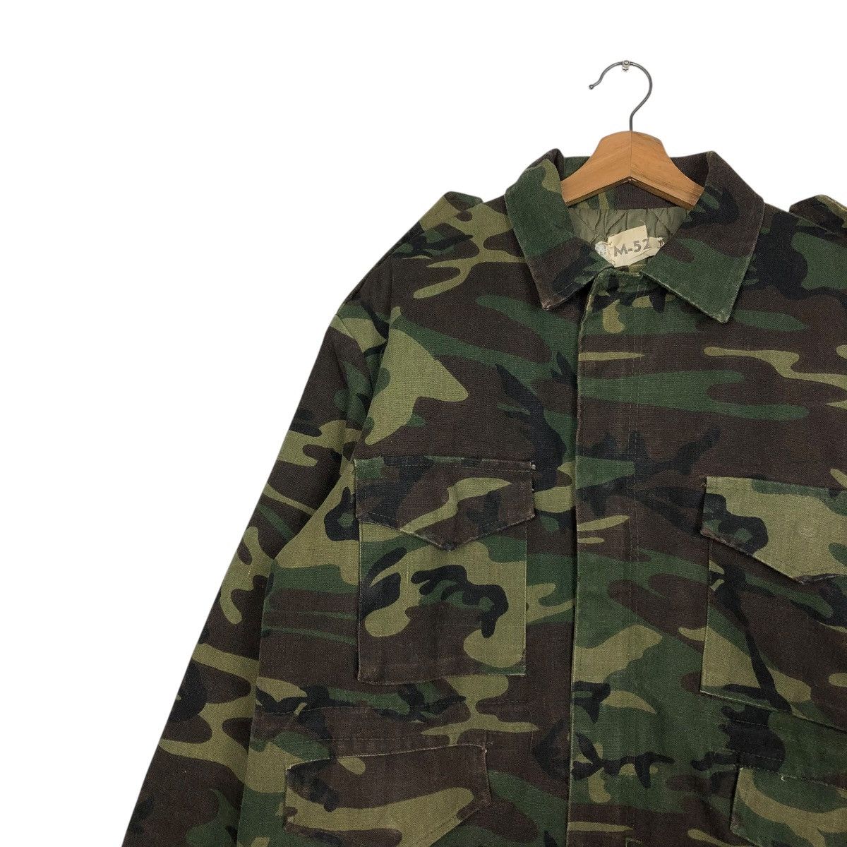 Vintage 🔥VINTAGE CHORE JACKET M-52 CARGO POCKET CAMOUFLAGE USA Size US L / EU 52-54 / 3 - 9 Thumbnail
