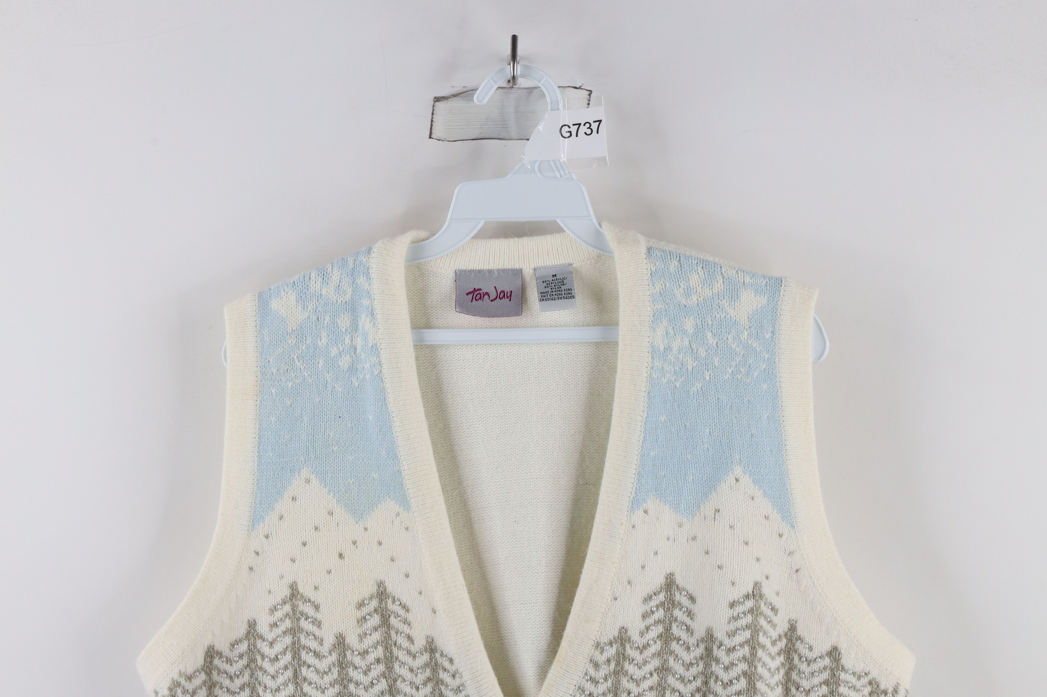 Vintage Vintage 90s Streetwear Print Christmas Tree Sweater Vest Size M / US 6-8 / IT 42-44 - 2 Thumbnail
