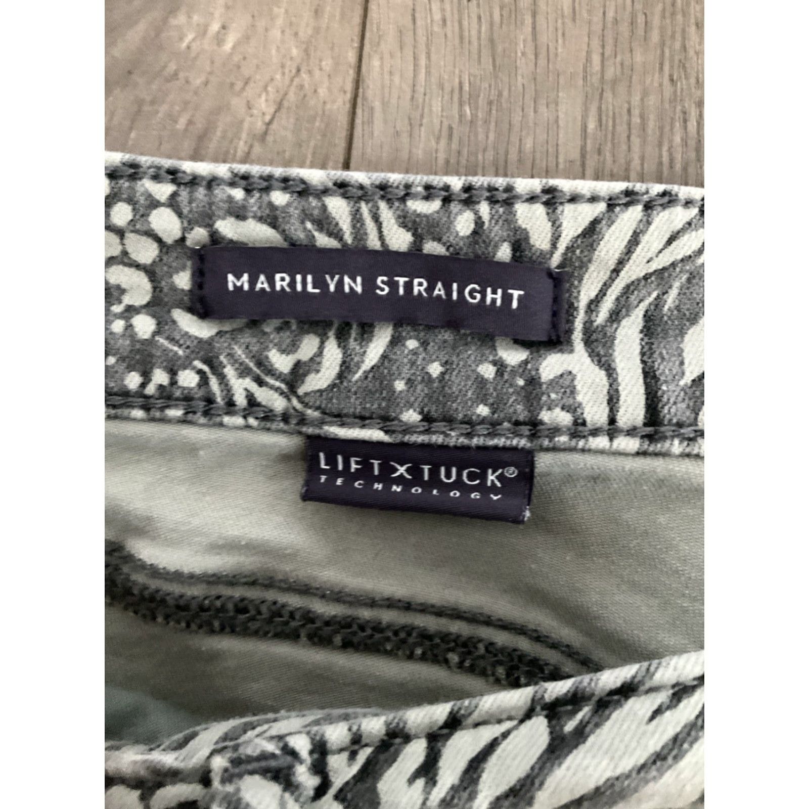 NYDJ NYDJ Jeans Women’s Size 14 Shadow Animal Charcoal High Rise Stretch Skinny Size 36" / US 14 / IT 50 - 5 Thumbnail