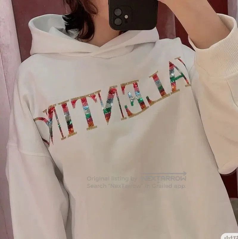 Other Valentino White Cotton Long Sleeve Crop Sweatshirt . Size XXS / US 00 / IT 34 - 2 Thumbnail