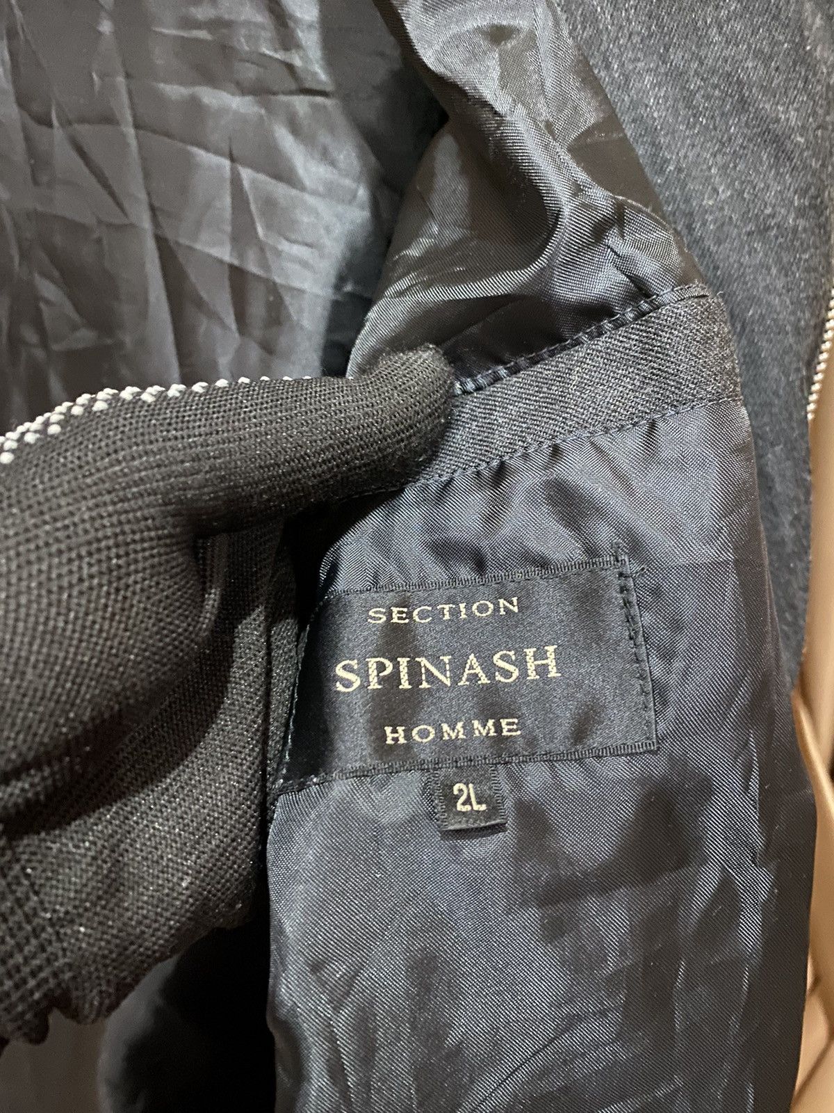 Japanese Brand Vintage Section Spinash Homme Pinstripe Zip Jacket – Classic Size US XXL / EU 58 / 5 - 7 Thumbnail