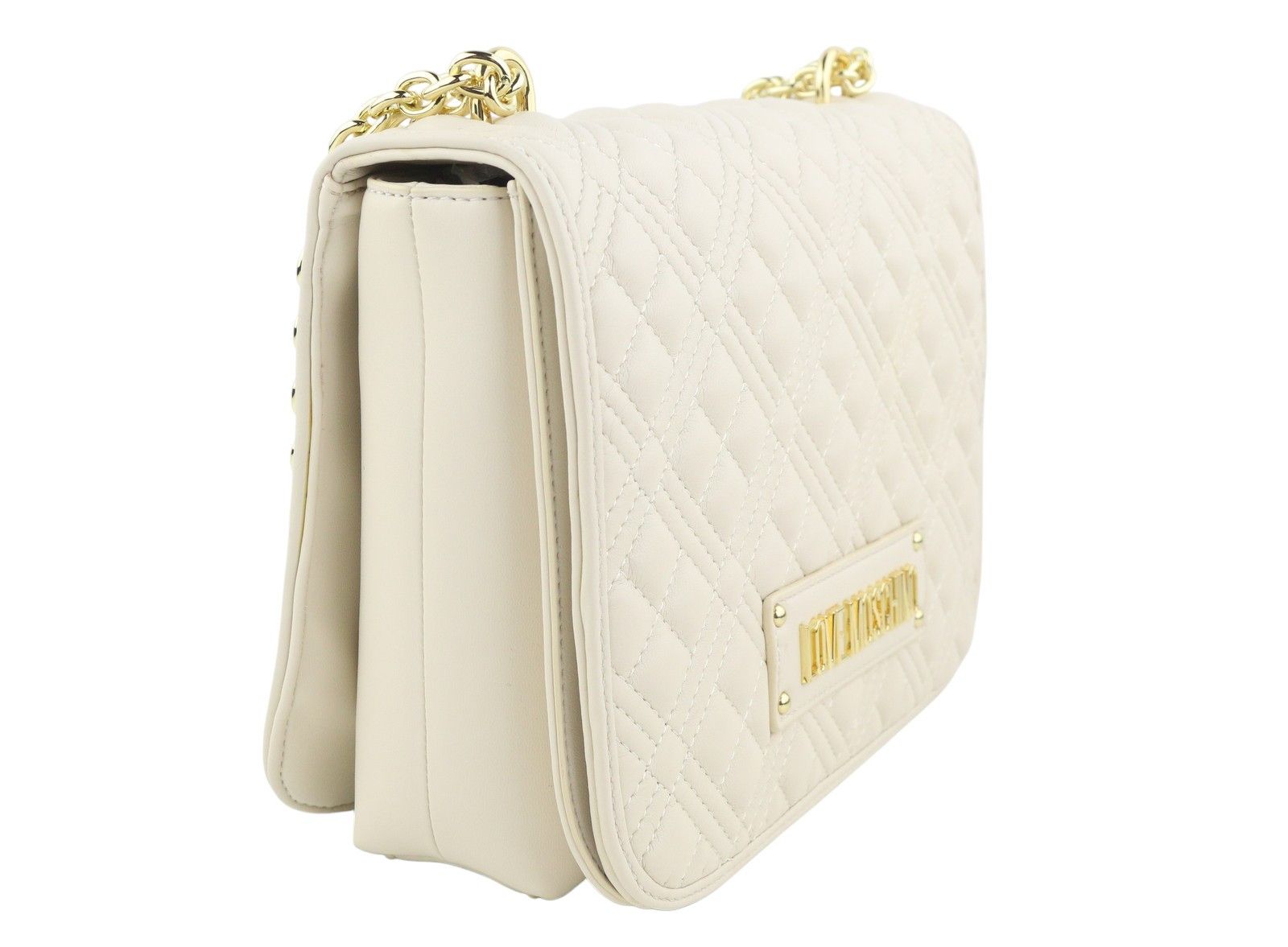 Love Moschino BORSA QUILTED PU AVORIO OS Beige Crossbody 87742 Size ONE SIZE - 6 Thumbnail