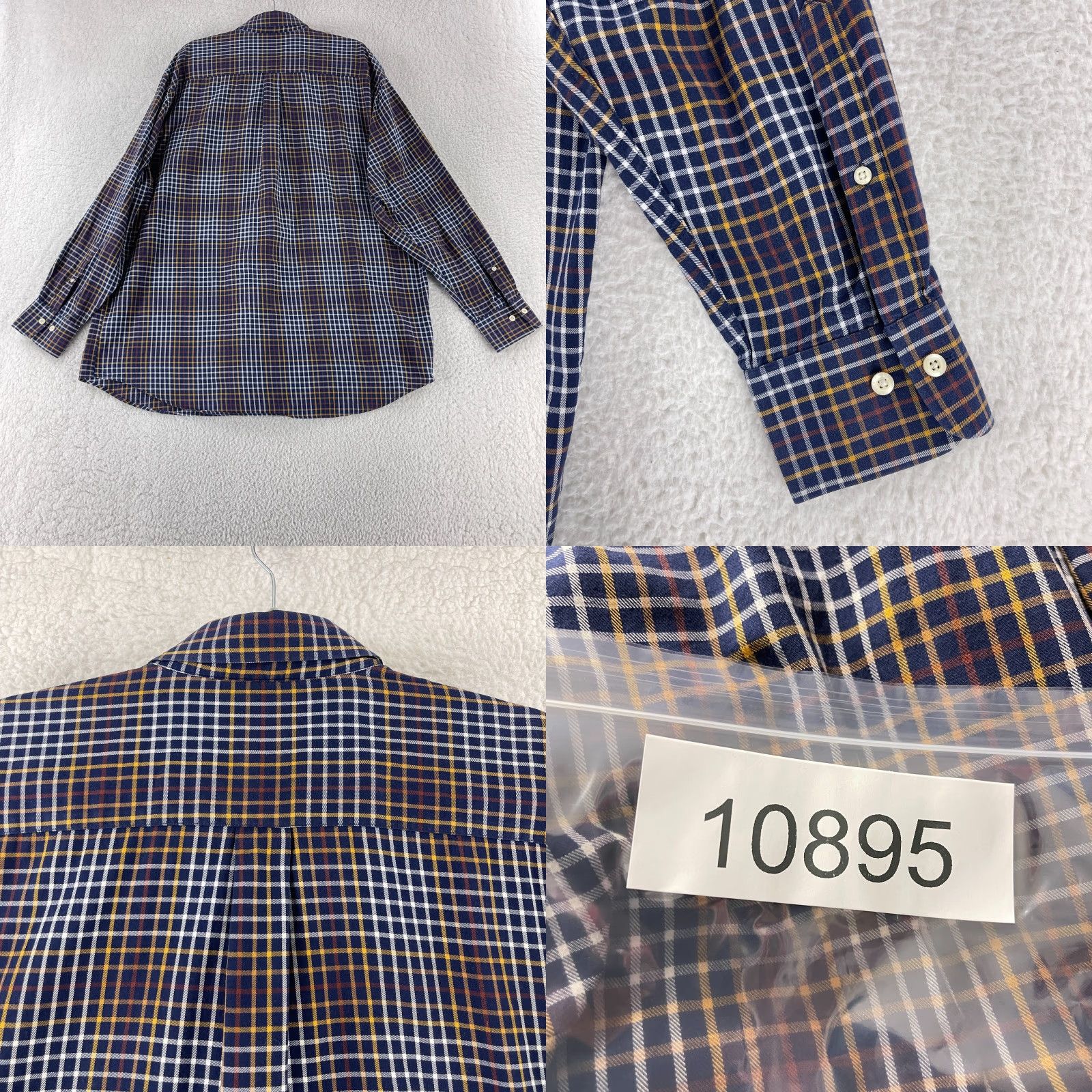 Peter Millar Peter Millar Button-Down Dress Shirt Mens Size XXL Blue Plaid Long Sleeve Cotton Size 48R - 9 Thumbnail