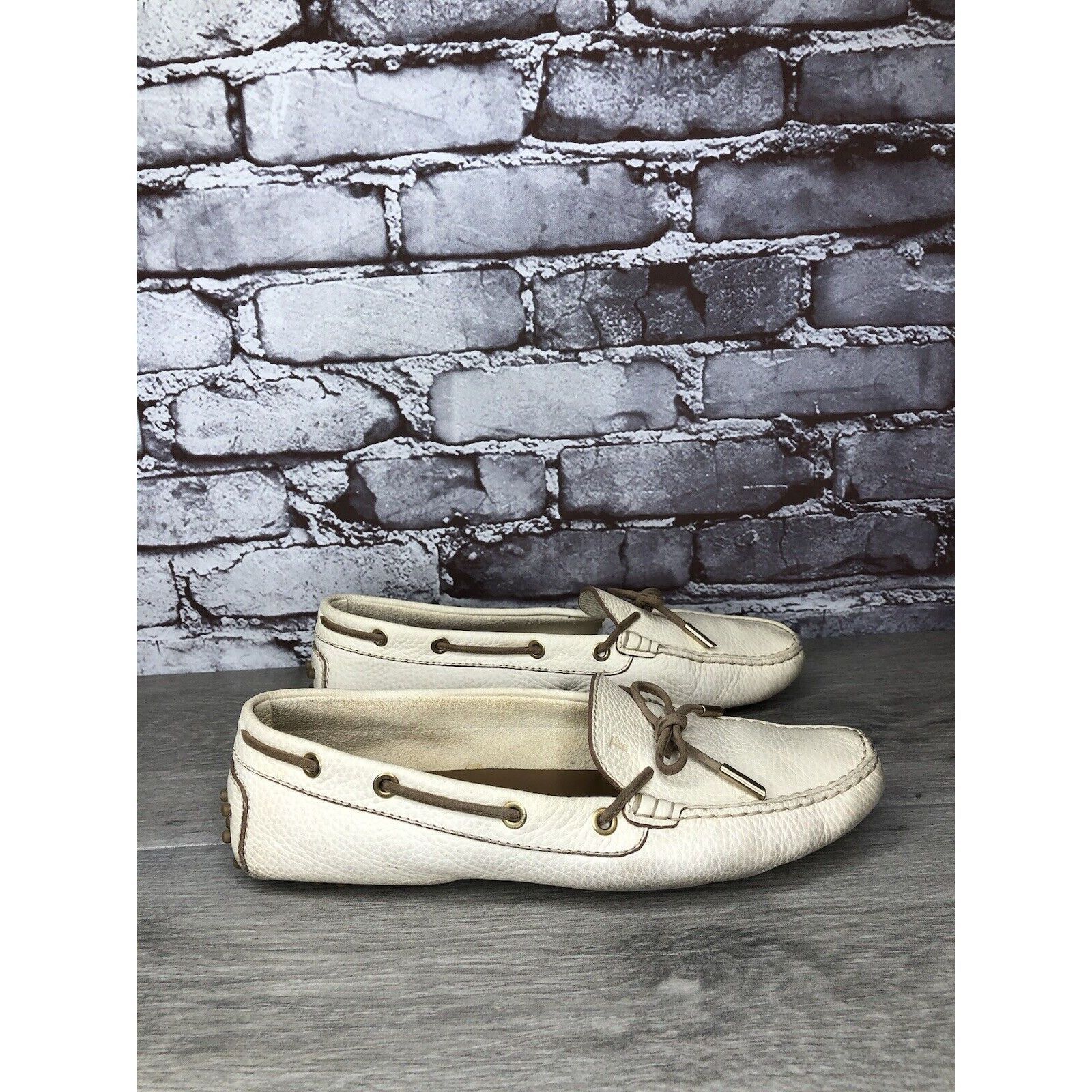 Tod's Tod’s Ivory Cream Leather Gommino Driving Moccasin Shoes Wom Size US 9.5 / IT 39.5 - 5 Thumbnail
