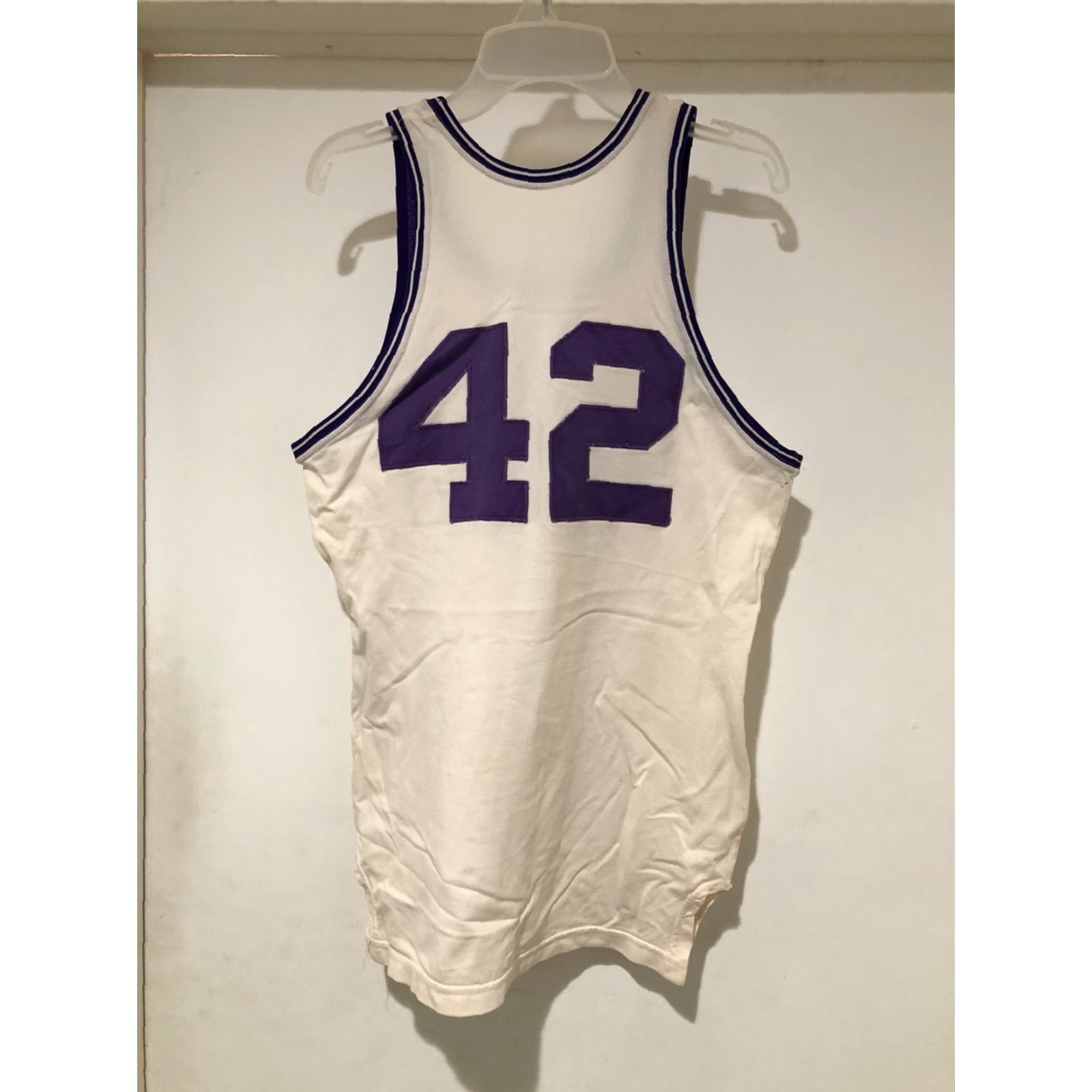 Vintage VINTAGE 40s 50s Sand Knit Tank Top Sleeveless Basketball Jersey #42 Size S USA Shirt Men 40s Theme Sleeveless Basketball Vintage 40s 50s Size US S / EU 44-46 / 1 - 4 Thumbnail