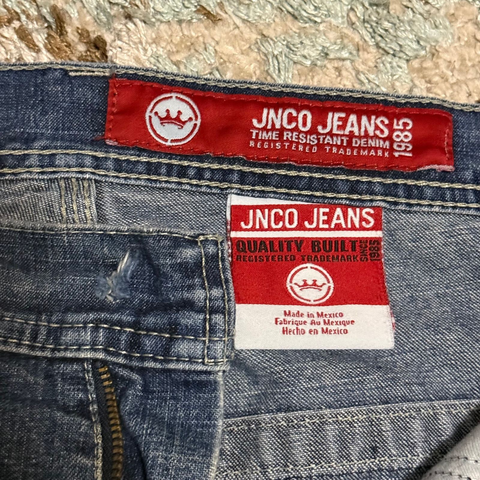 JNCO Vintage JNCO Jeans Baggy Wide Leg Script Spellout 36x31 Y2K Size US 36 / EU 52 - 9 Thumbnail