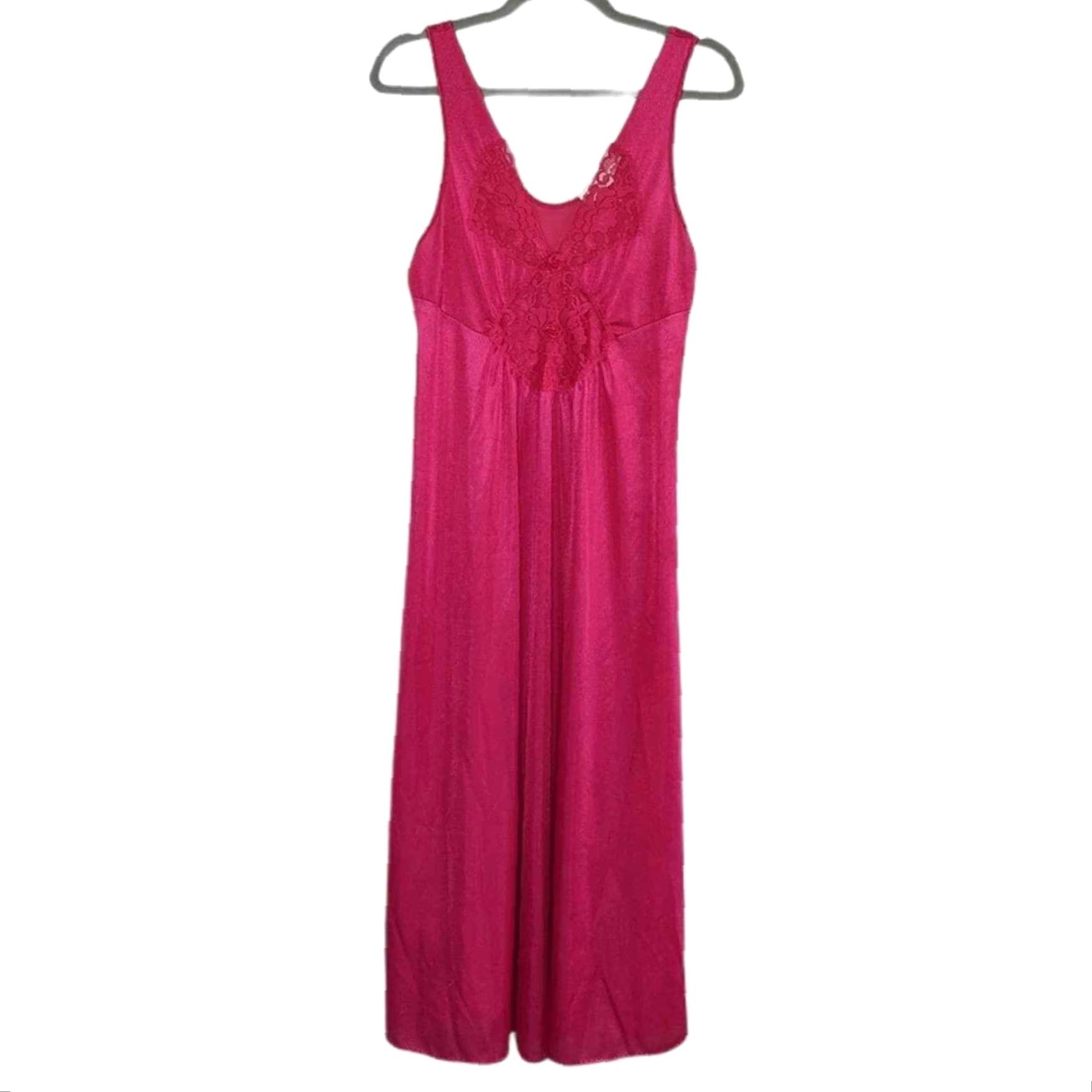 Vintage VINTAGE Adonna Dress Pink M Women Maxi Slip Lingerie Lace VTG Size M / US 6-8 / IT 42-44 - 2 Thumbnail