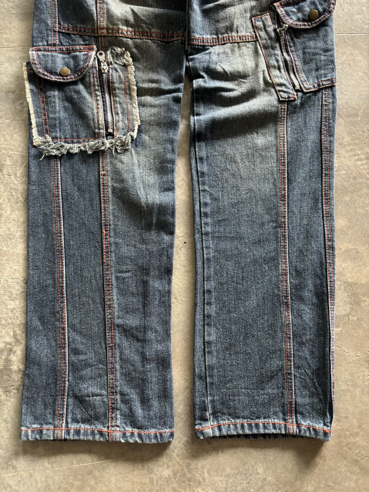 Japanese Brand vintage JEANS DE ART cargo baggy loose style jnco panelled Size US 30 / EU 46 - 11 Thumbnail