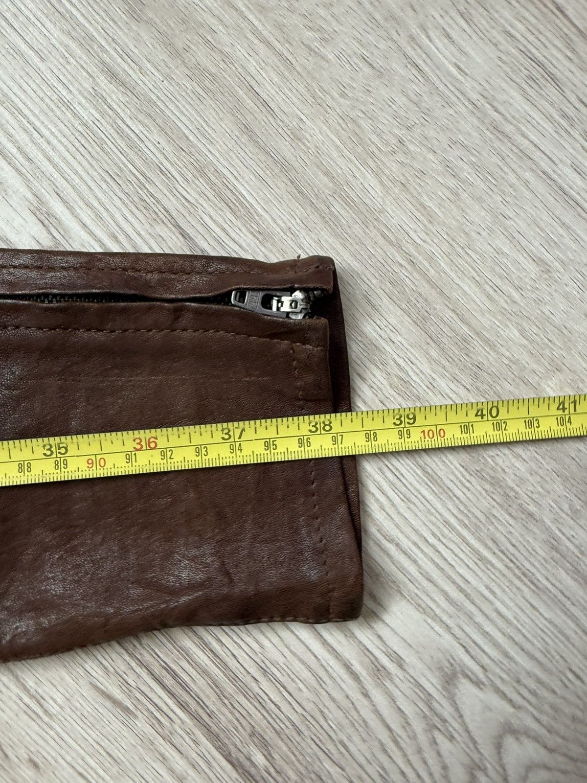J Brand J Brand Brown Stretch Lamb Leather Zip Pants Size 25 Size 25" / US 0 / IT 36 - 13 Thumbnail