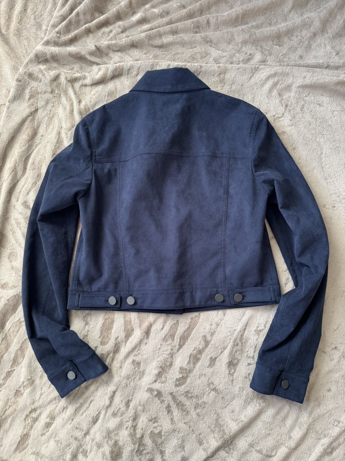 Theory Theory Fulton Faux Suede Jacket Navy Blue Size S / US 4 / IT 40 - 2 Thumbnail