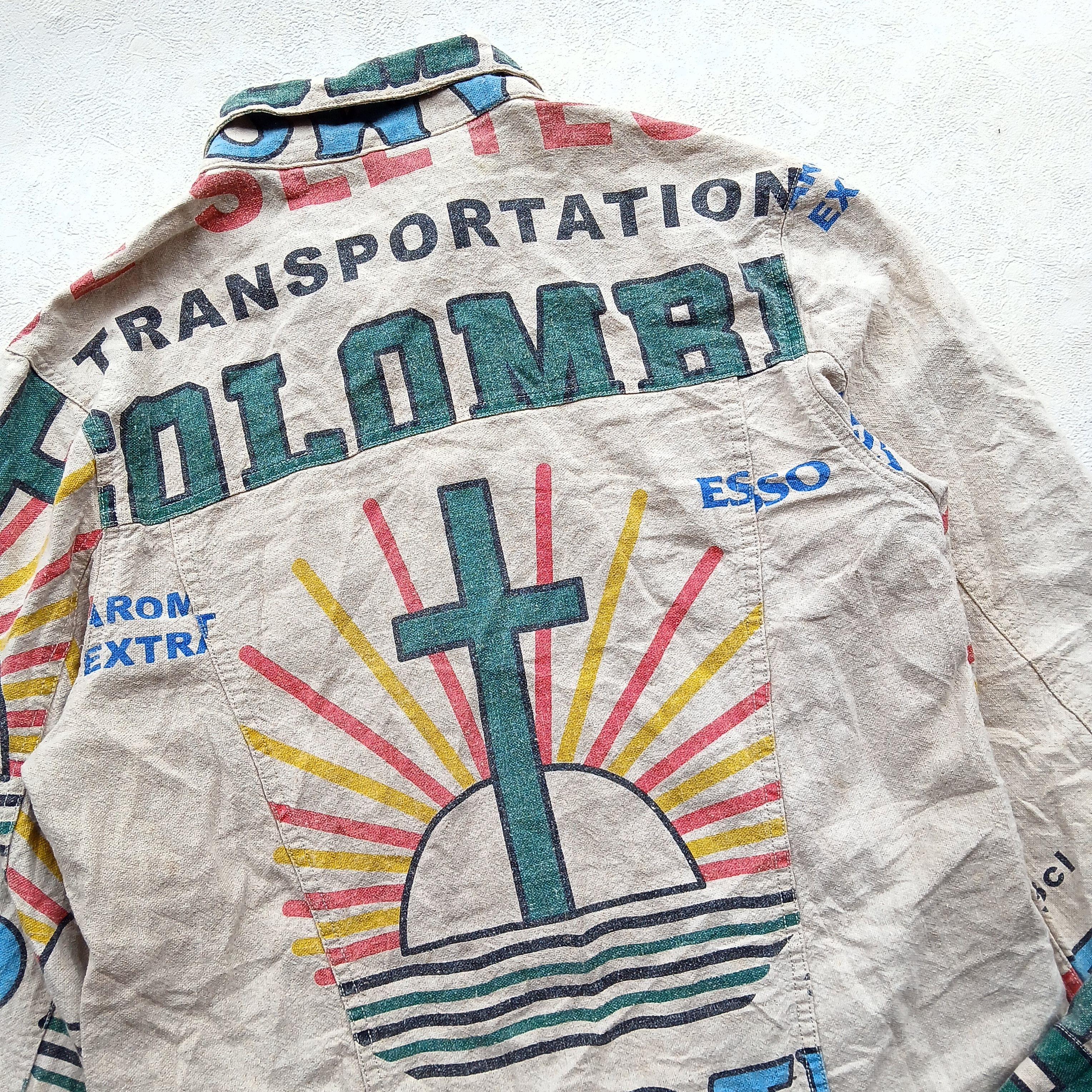 Japanese Brand × go slow caravan GO SLOW CARAVAN OVERPRINT ART JESUS DENIM JACKET Size L / US 10 / IT 46 - 6 Thumbnail