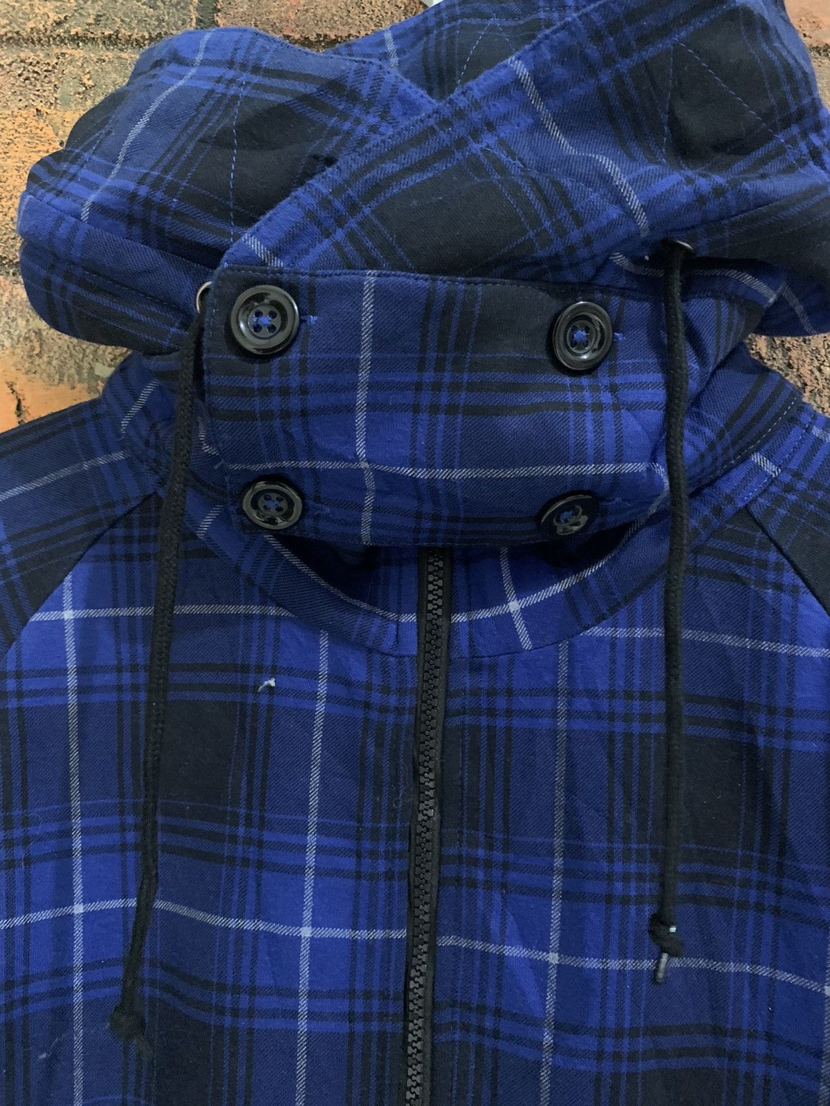 If Six Was Nine × Japanese Brand × Le Grande Bleu (L.G.B.) Jungle Strom Tartan Hoodies with mask Size US L / EU 52-54 / 3 - 3 Thumbnail