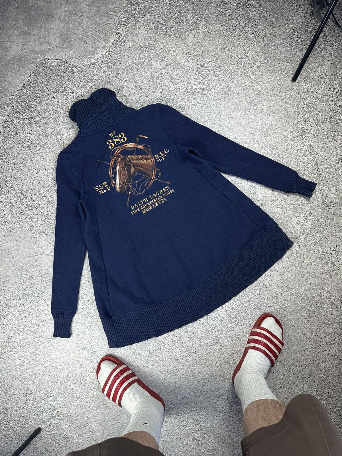 Polo Ralph Lauren Ralph Lauren Women’s Longline Navy Hoodie Toggle Vintage Y2K Size S / US 4 / IT 40 - 1 Thumbnail