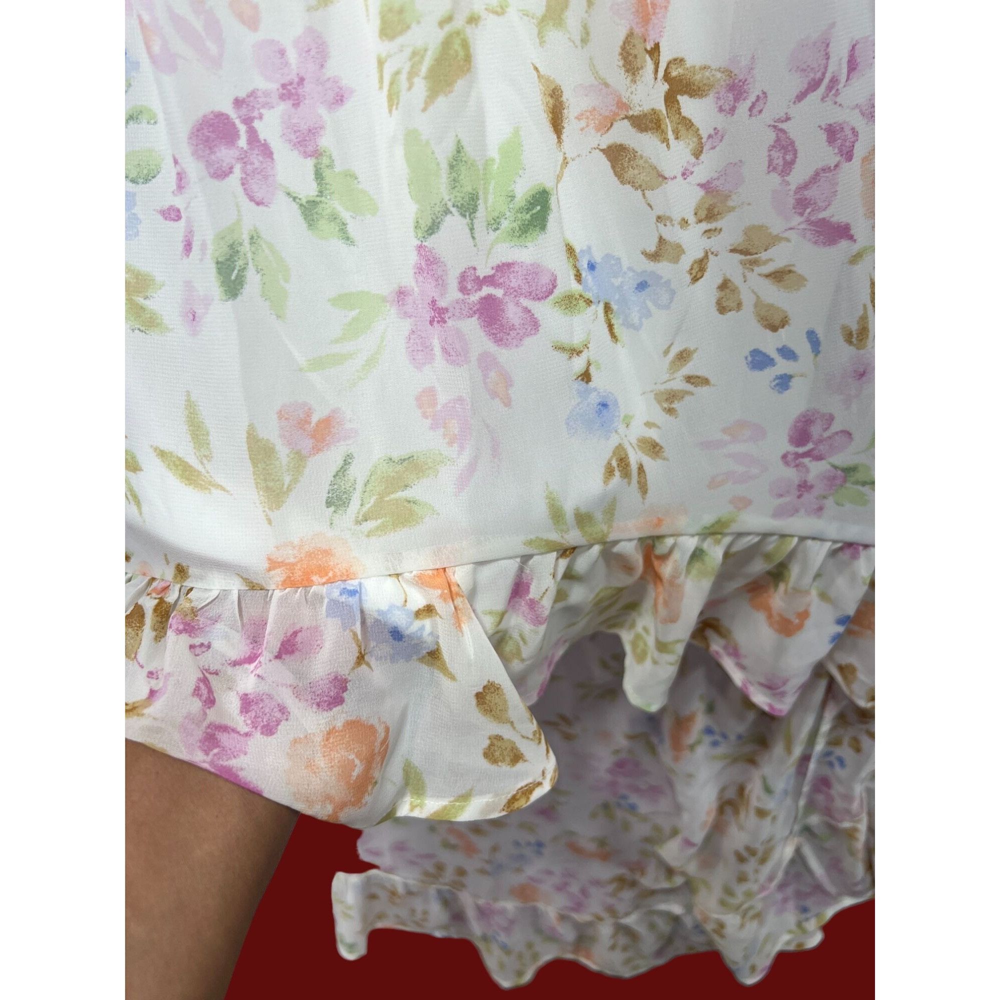 rue21 Rue 21 - Women's Summer Sleeveless High Low Hem Ruffle Flora Size M / US 6-8 / IT 42-44 - 13 Thumbnail