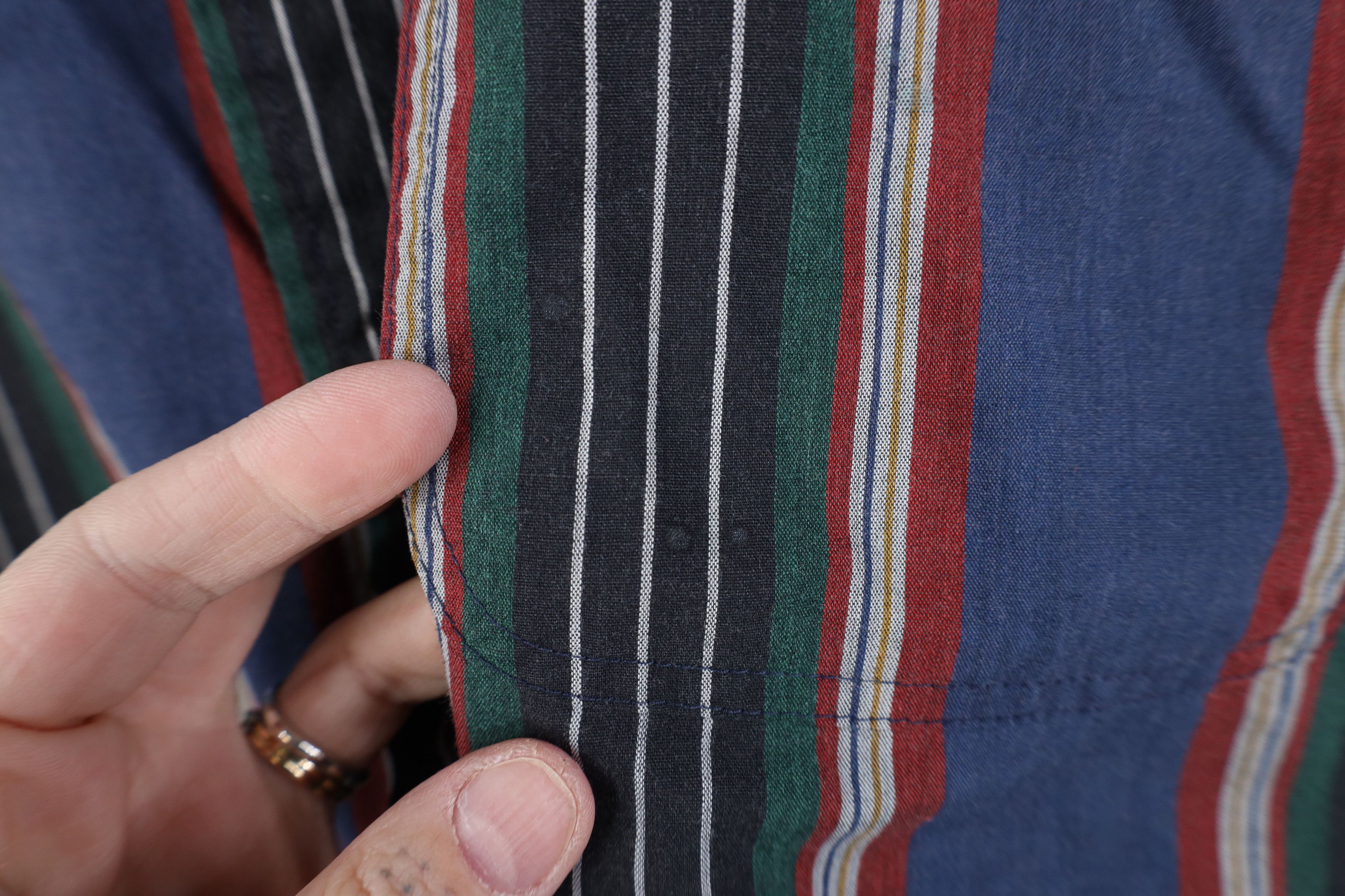 Vintage Vintage 90s Streetwear Block Collared Button Down Shirt Size US L / EU 52-54 / 3 - 4 Thumbnail