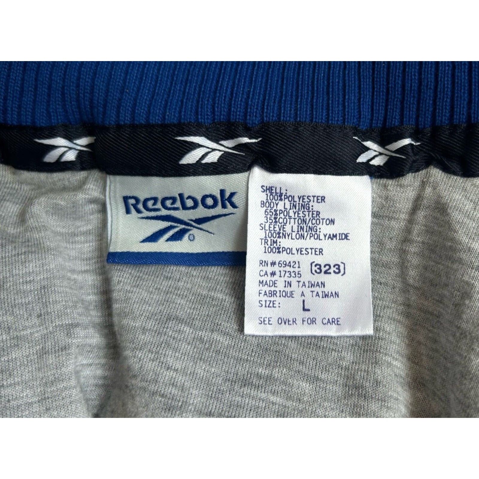 Reebok VINTAGE Reebok Windbreaker Lightweight Jacket Mens Large Blue 90s NWT Deadstock 1996 Zip Pocket Embroidered Logo Chest Size US L / EU 52-54 / 3 - 7 Thumbnail