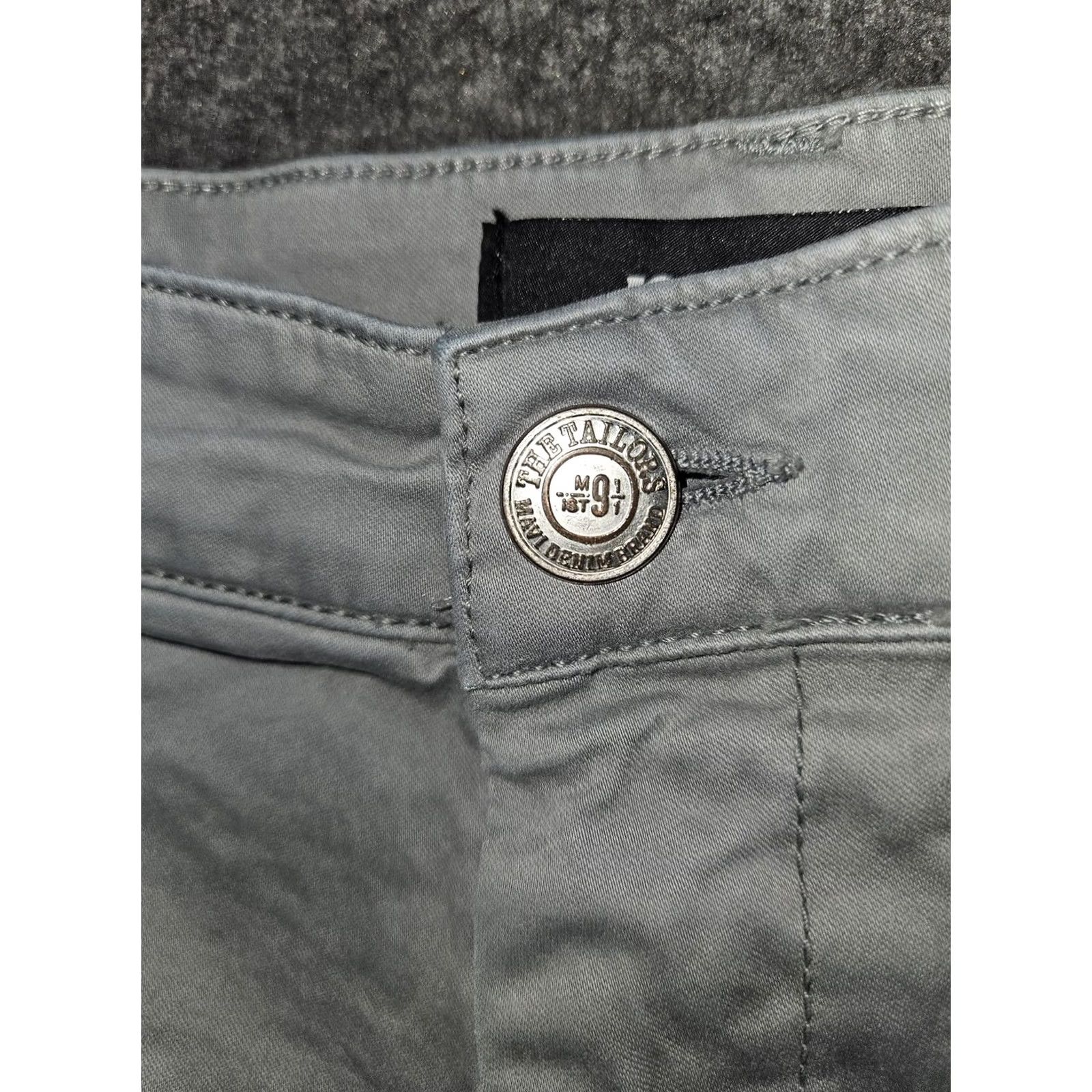 Mavi Mavi Mens Gray Chino Pants Slim Fit Tapered Cotton 36x3 Pockets Flat Front Zip Fly Button Size US 36 / EU 52 - 6 Thumbnail