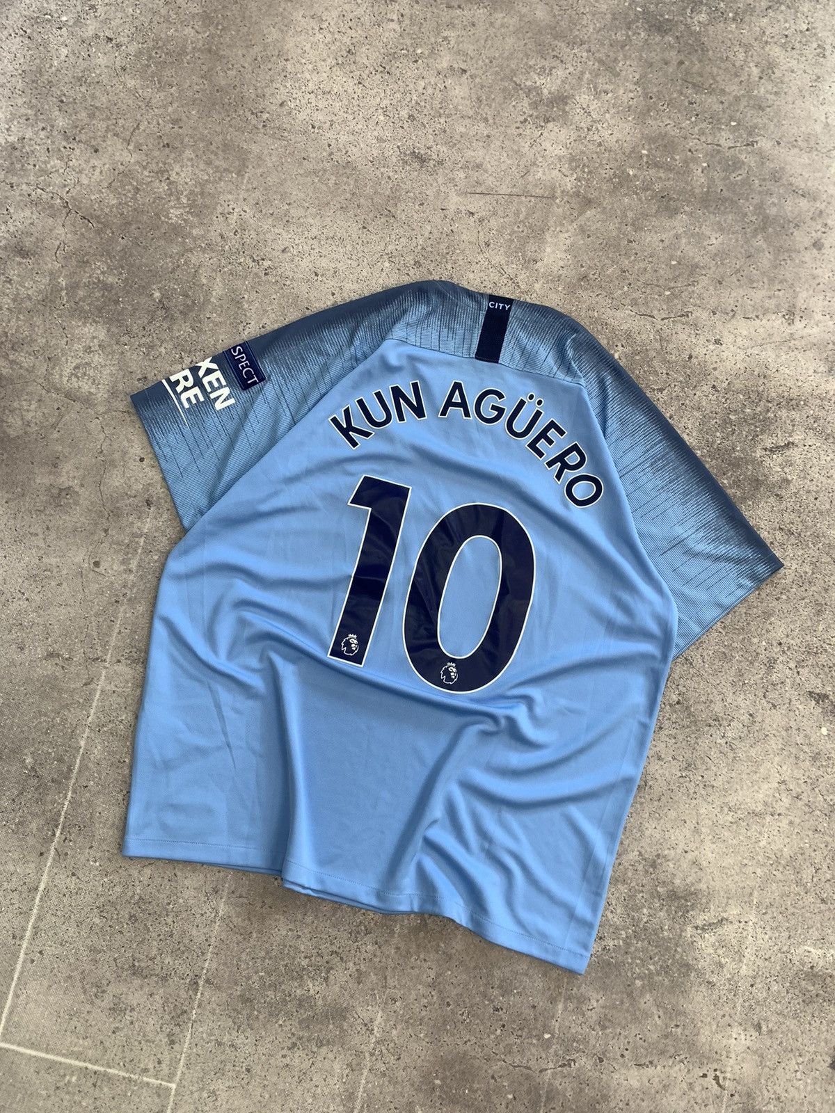 Nike × Vintage Vintage Nike Manchester City Kun Aguero 2018 blockcore Size US XL / EU 56 / 4 - 15 Thumbnail