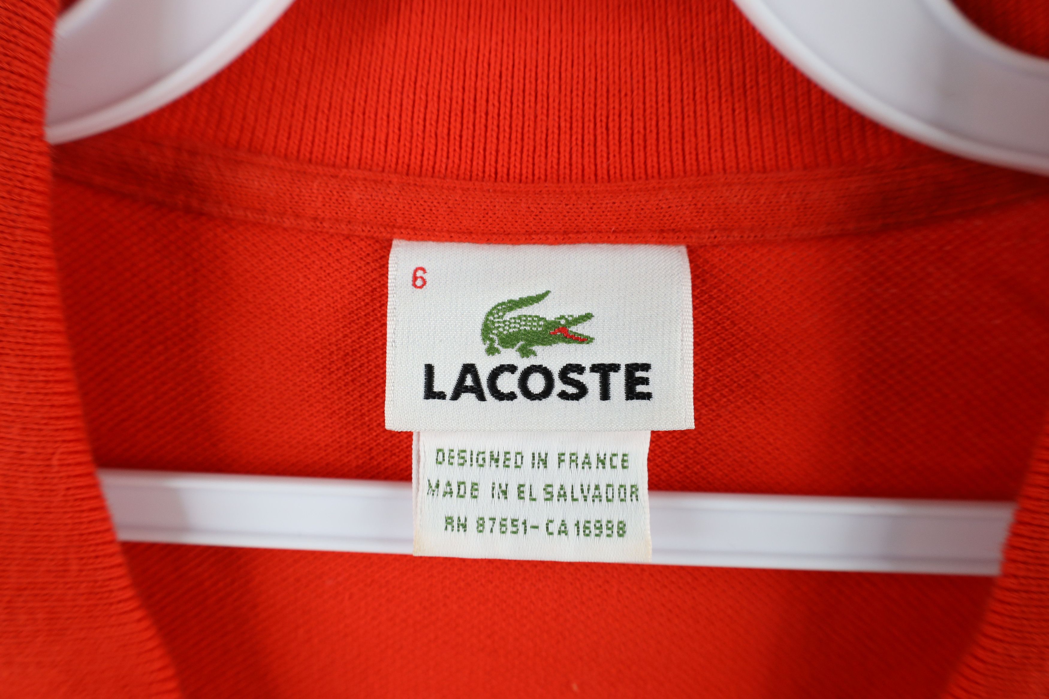 Lacoste Vintage Lacoste Croc Logo Collared Golf Polo Shirt Orange Size US XL / EU 56 / 4 - 5 Thumbnail
