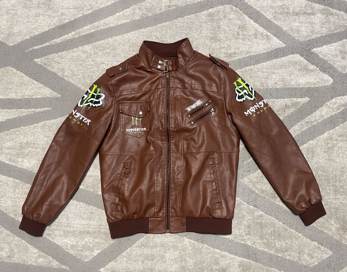 Monster X Fox leather jacket vintage