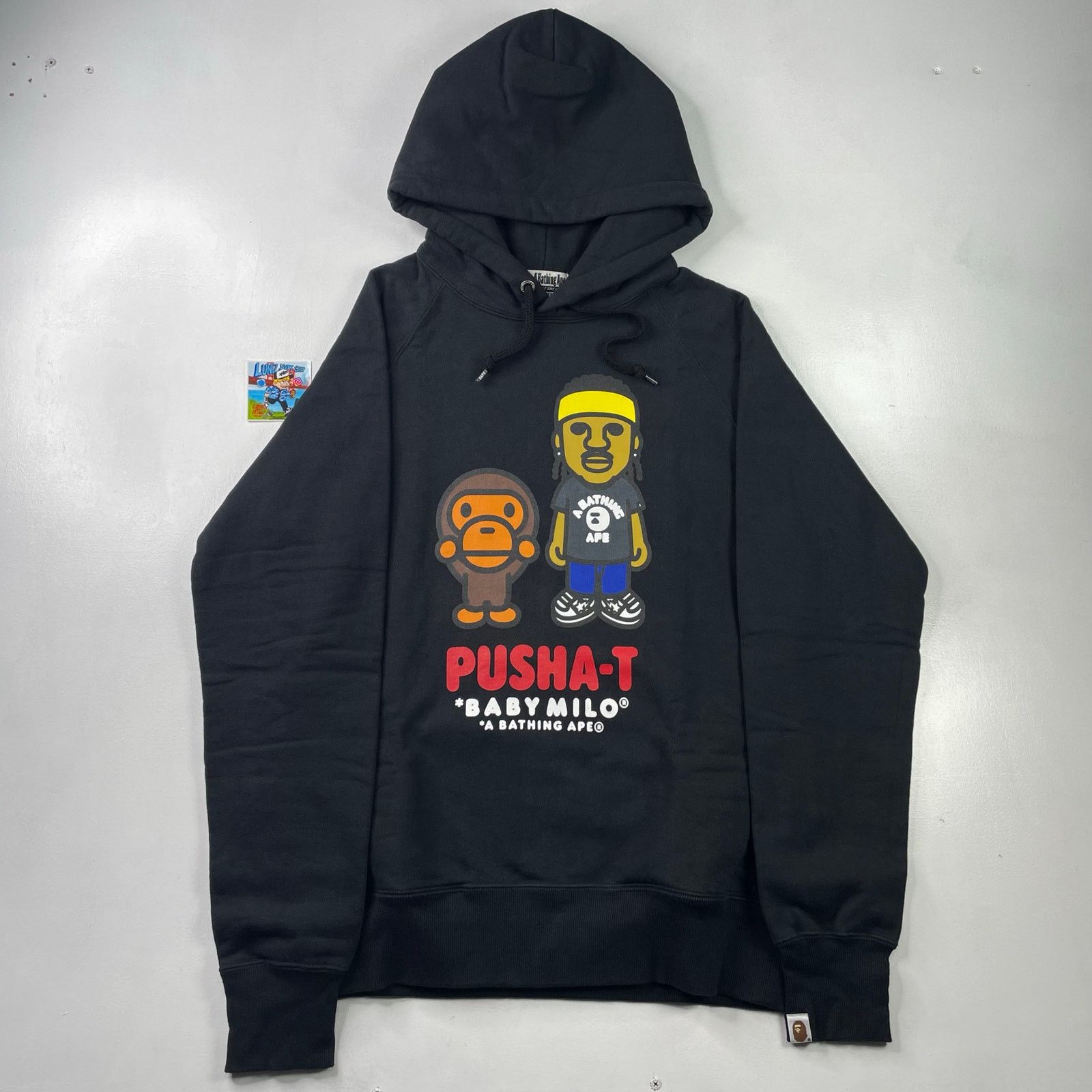BAPE x Pusha T Baby Milo Pullover Hoodie Black Men's - SS20 - US