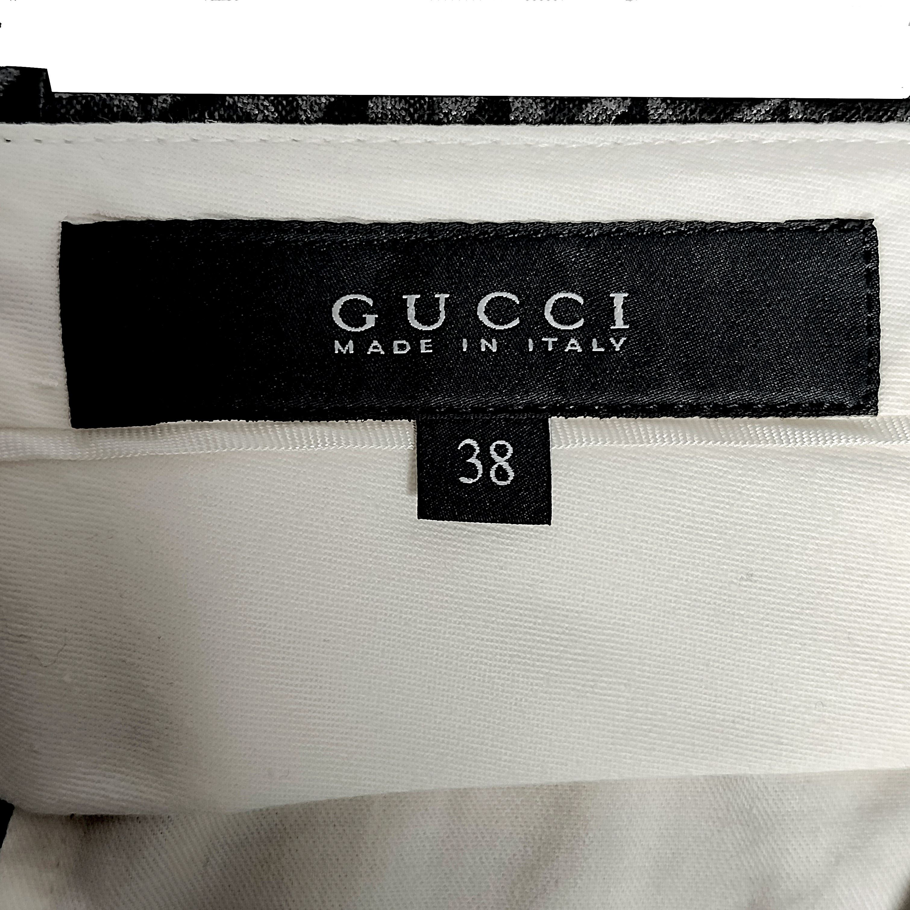 Gucci Authentic Geometric 3D Jacquard Wool-Blend Trousers Size 26" / US 2 / IT 38 - 6 Thumbnail