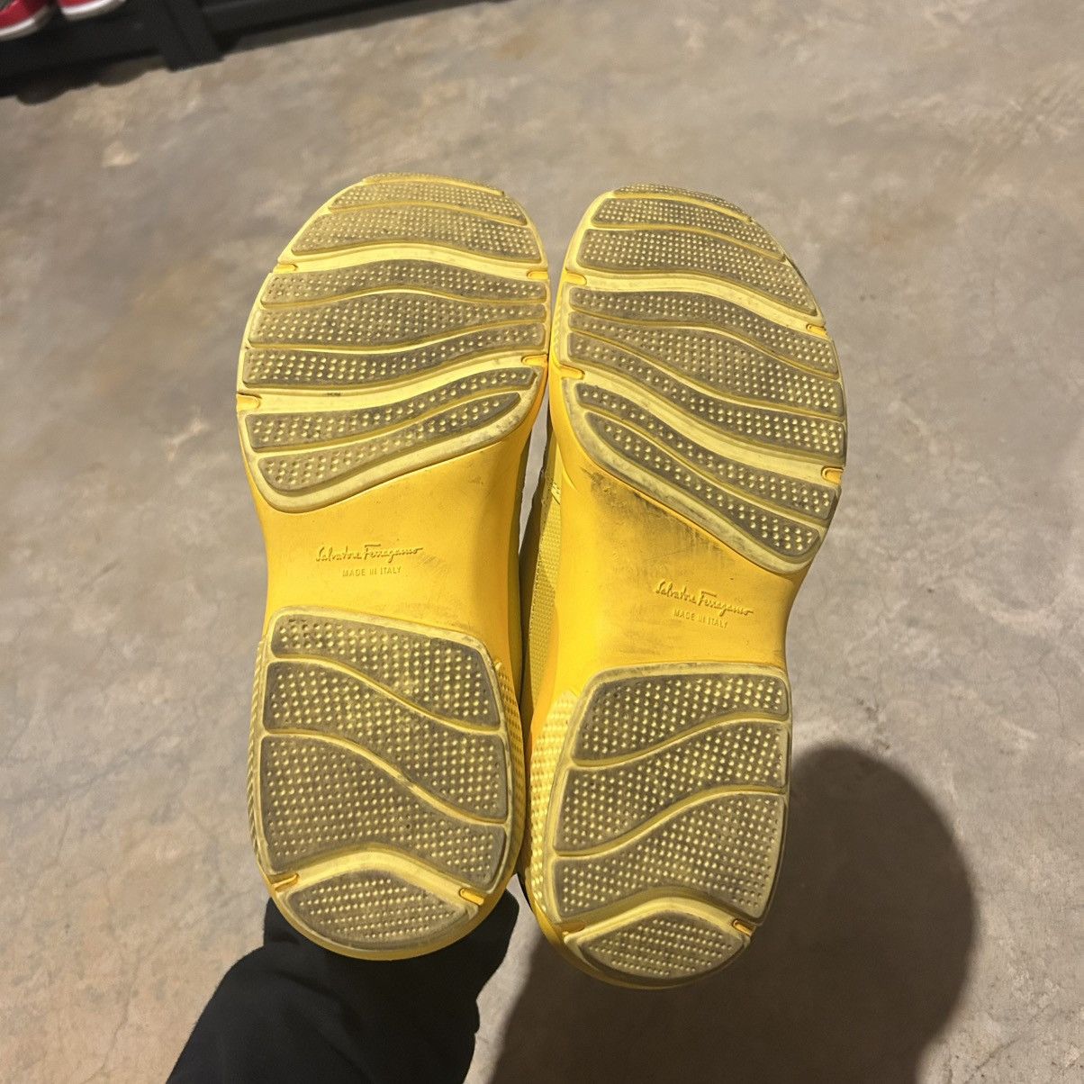 Designer × Salvatore Ferragamo Salvatore Ferragamo Yellow Leather Trainers US 8.5 Rare Size US 8.5 / EU 41-42 - 9 Thumbnail