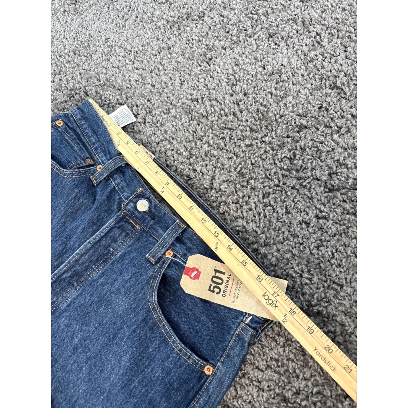Levi's VINTAGE Levi's 501 Jeans Men Dark 34x36 Blue Dark Wash Button Fly Straight 100% Cotton Mexico Mens Size US 34 / EU 50 - 4 Thumbnail