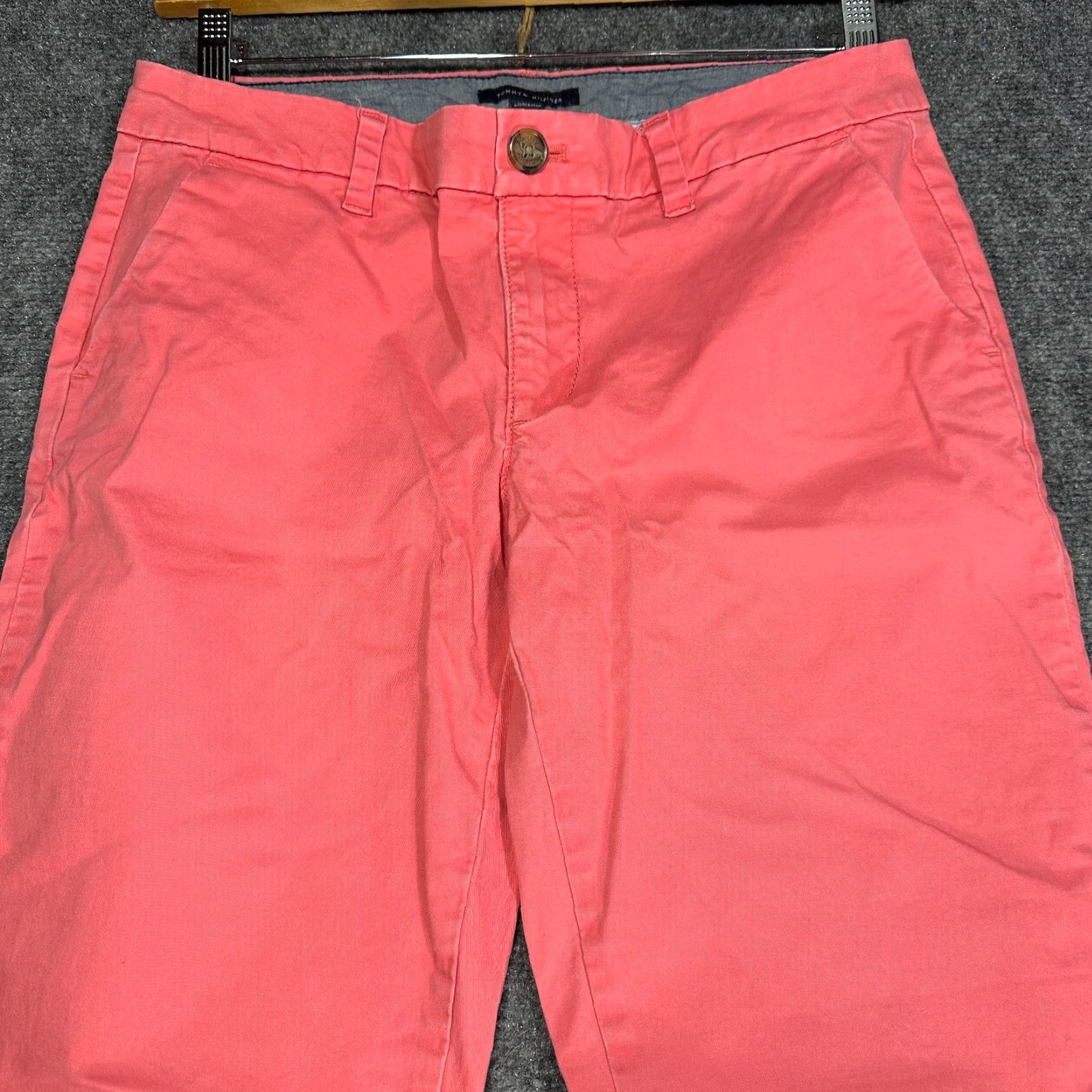 Tommy Hilfiger Tommy Hilfiger Pants Womens 6 Pink Cotton Stretch Slim Ankle Chino Pockets Size 28" / US 6 / IT 42 - 3 Thumbnail