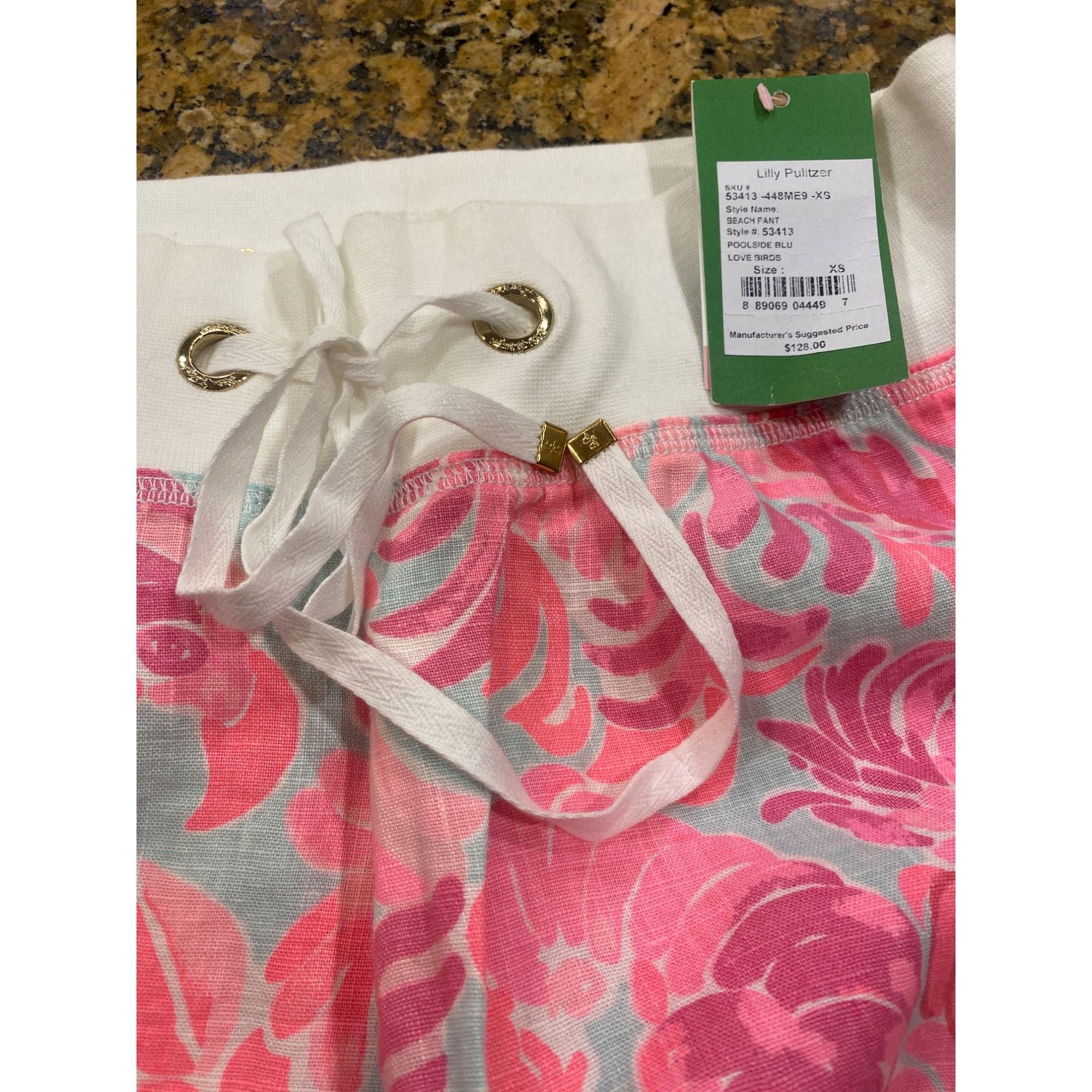 Lilly Pulitzer NWT Lilly Pulitzer Linen Beach Palazzo Pants XS/S Love Birds Size 26" / US 2 / IT 38 - 7 Thumbnail