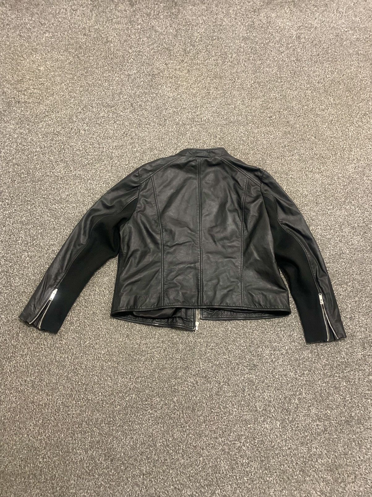 Japanese Brand Sheep Leather Zip Boxy Cafe Racer Jacket Size US M / EU 48-50 / 2 - 2 Thumbnail