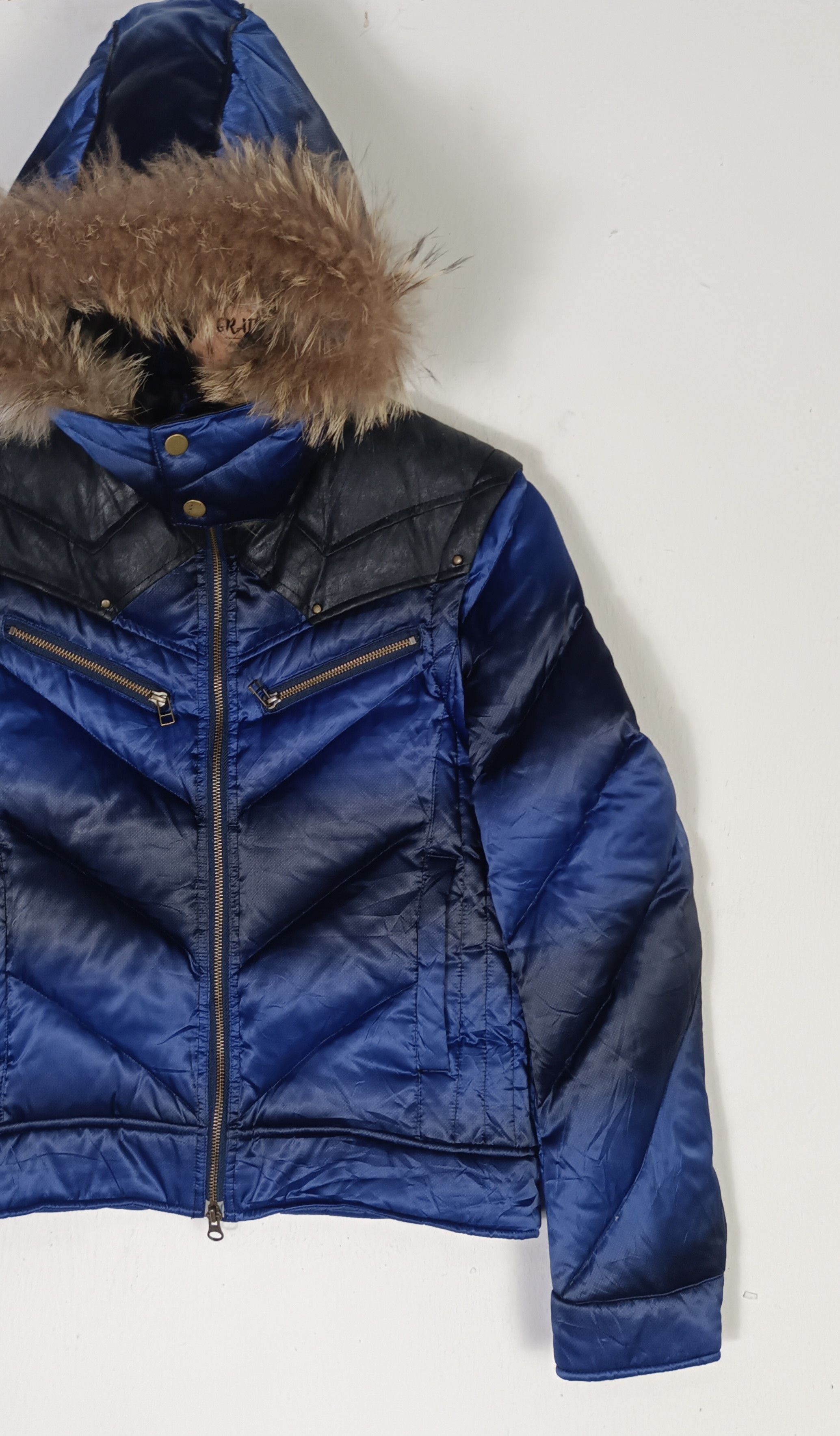 Michel Klein × Vintage Rare🔥Michel Klein Homme Paris Puffer Hoodie Down Jacket Size US M / EU 48-50 / 2 - 5 Thumbnail
