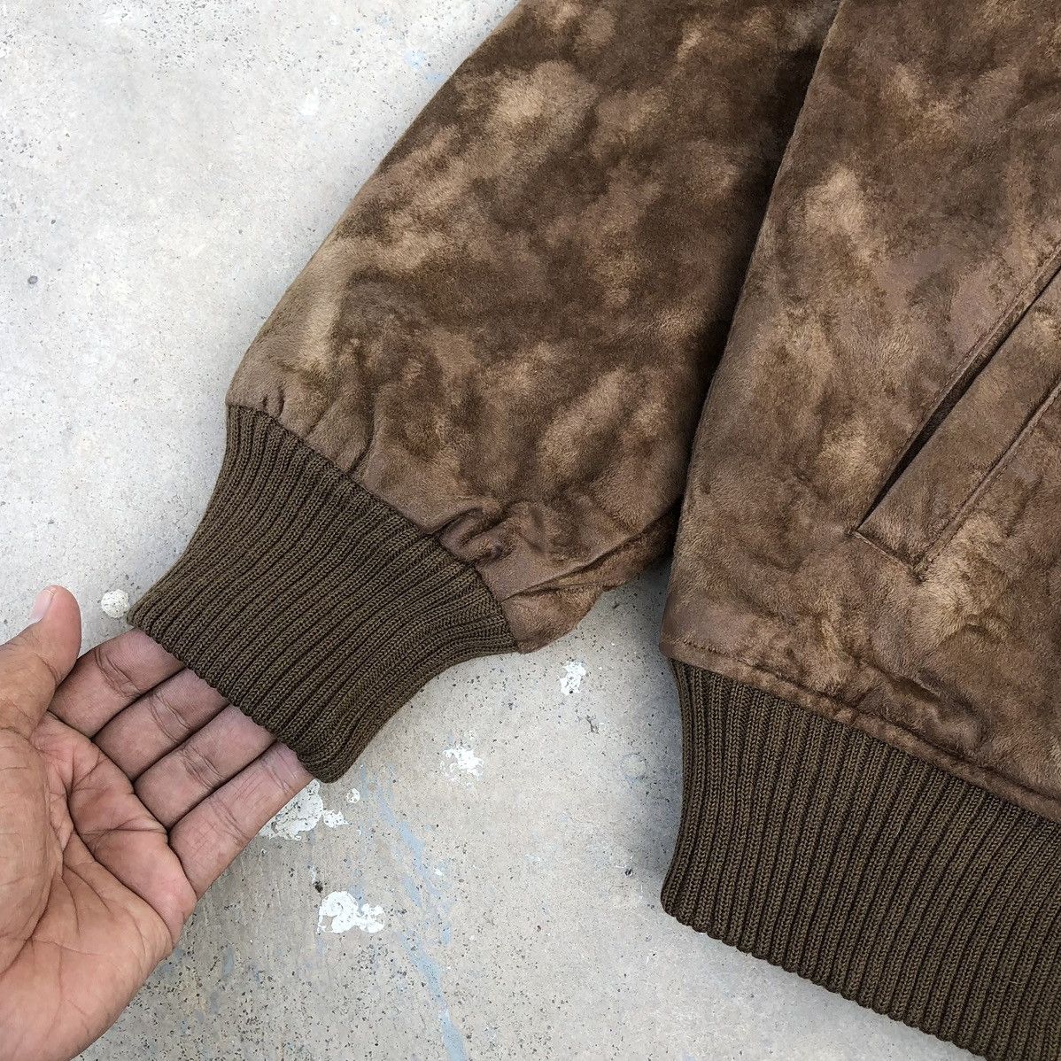 Vintage Vintage CASUAL men’s Suede Sherpa Bomber Jacket Size US L / EU 52-54 / 3 - 14 Thumbnail