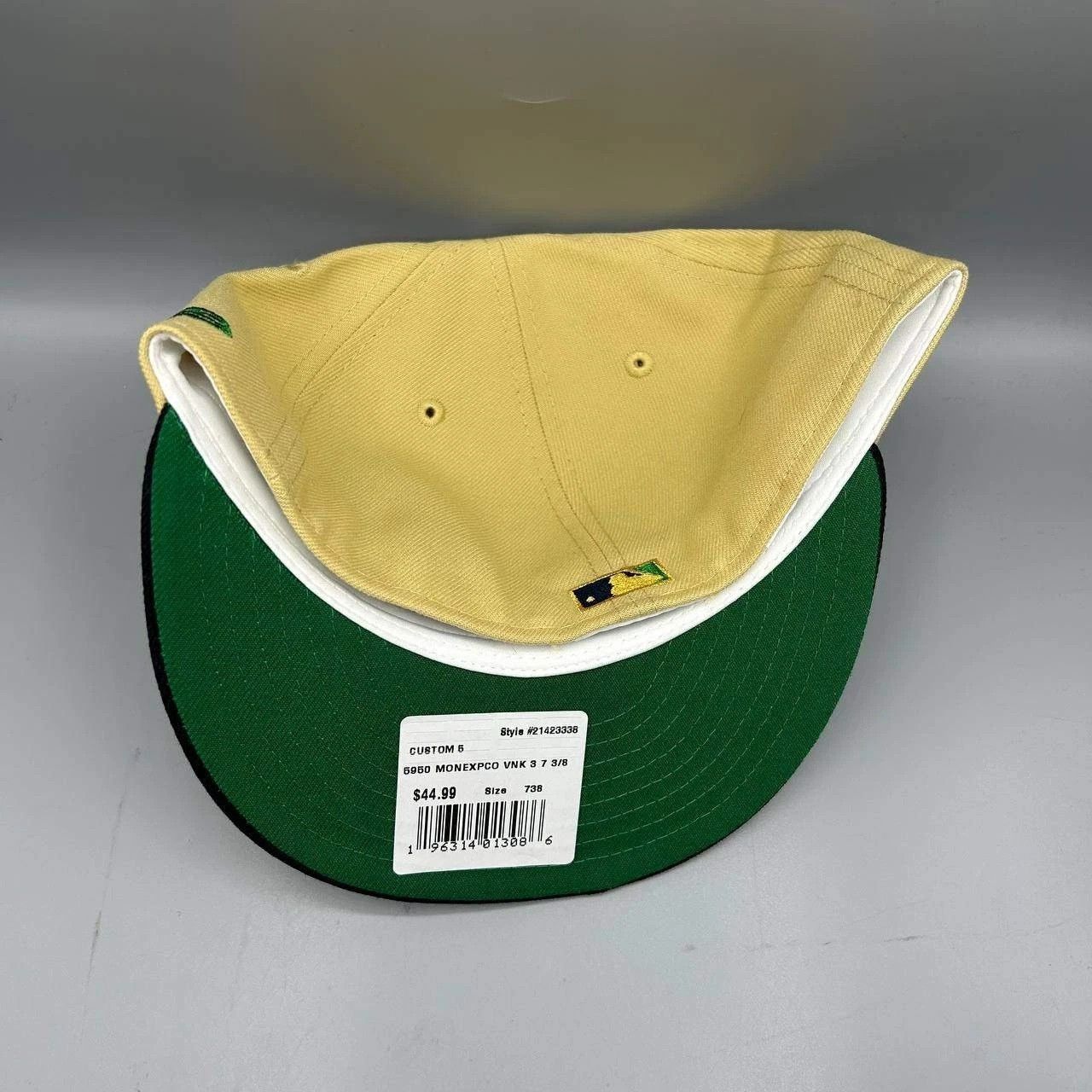 New Era Montreal Expos Hat Men 7 3/8 Yellow Navy MLB Fitted Cap New Size ONE SIZE - 4 Thumbnail