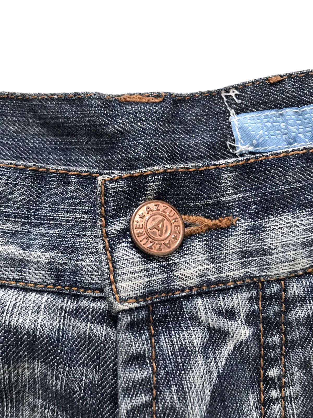 Other Azurre Blue Stripes Straight Denim Jeans Size US 34 / EU 50 - 4 Thumbnail